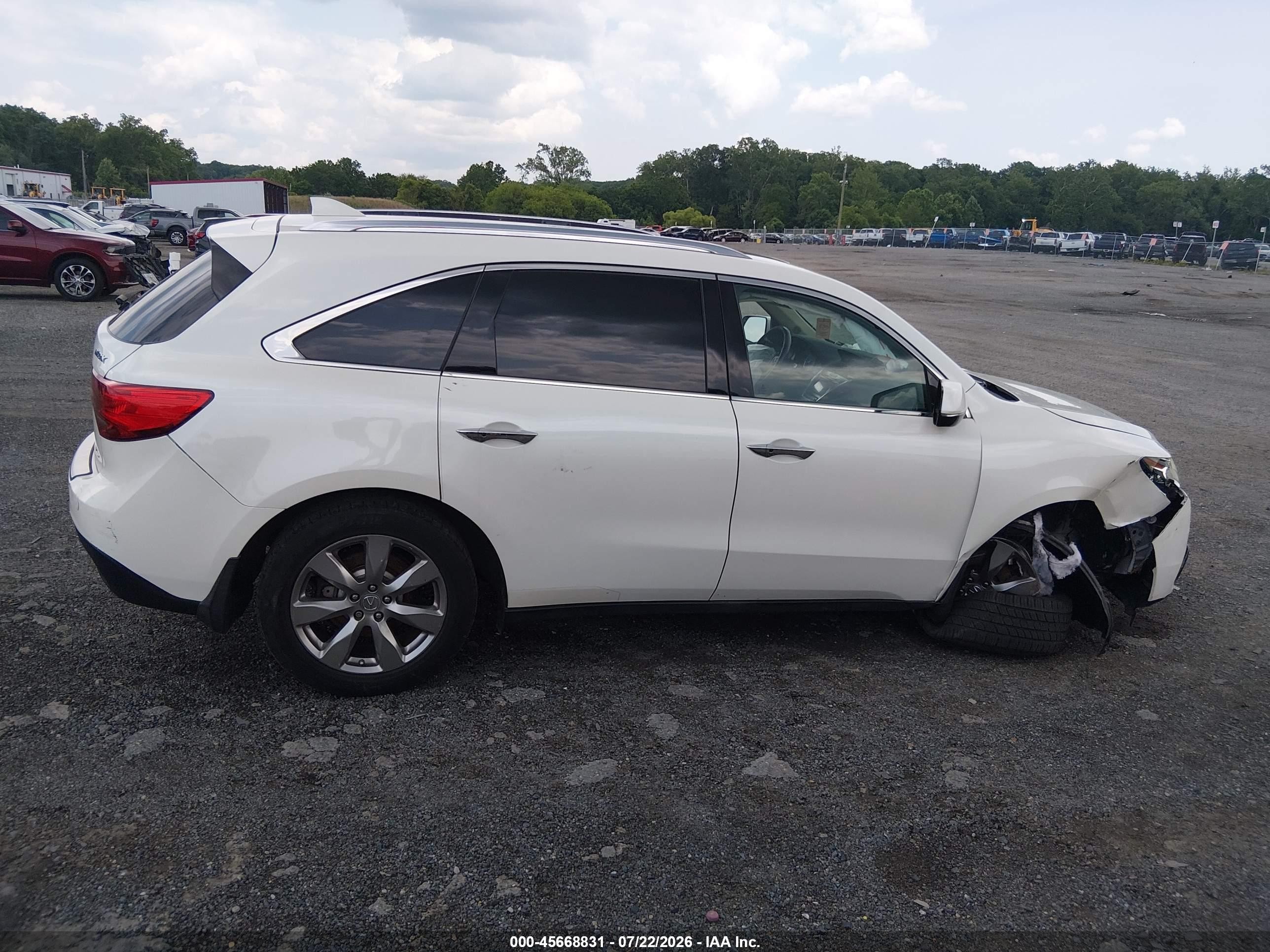 2015 Acura Mdx Advance Pkg W/entertainment Pkg Кремовый vin: 5FRYD4H80FB016376