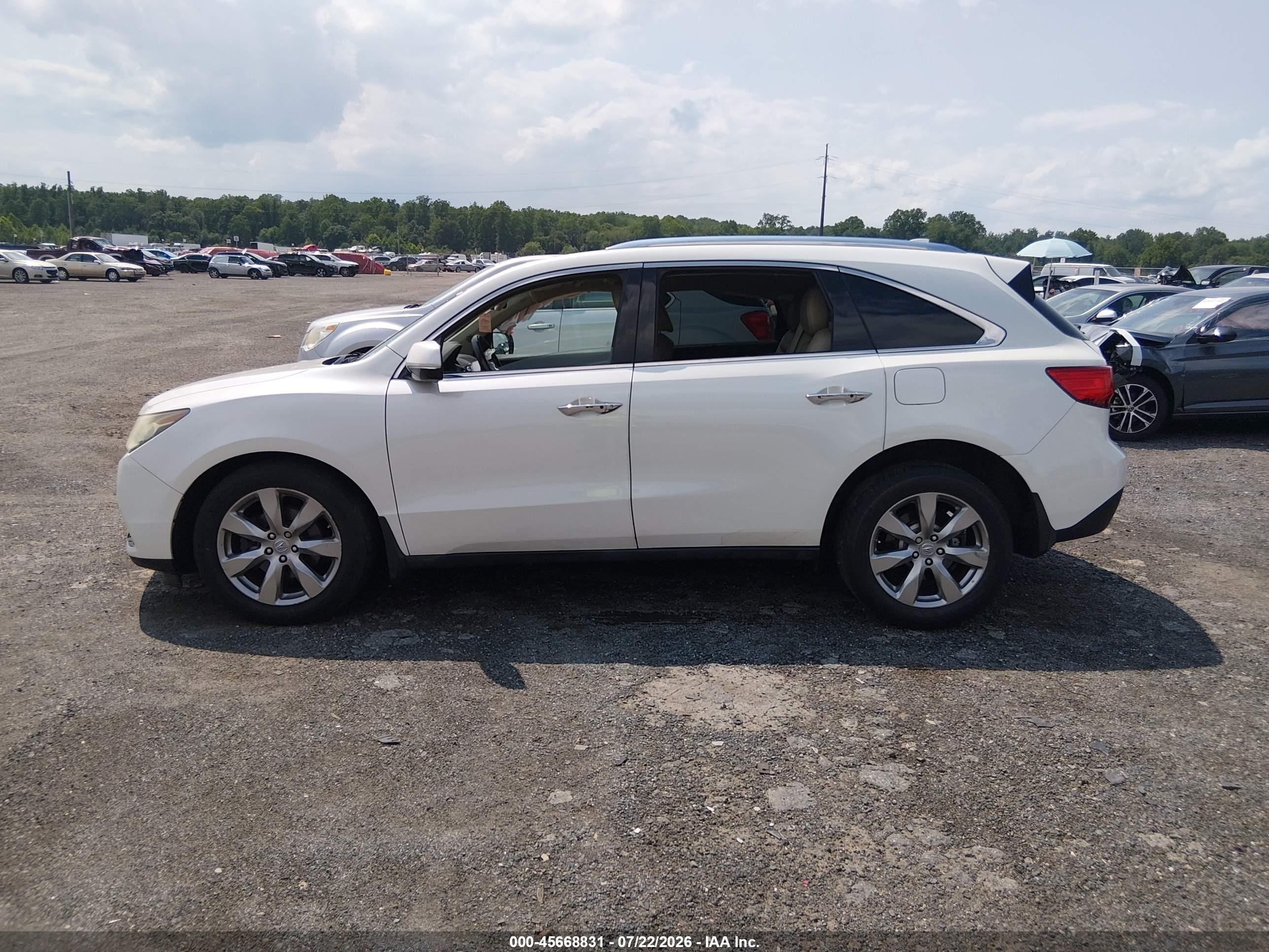 2015 Acura Mdx Advance Pkg W/entertainment Pkg Кремовый vin: 5FRYD4H80FB016376