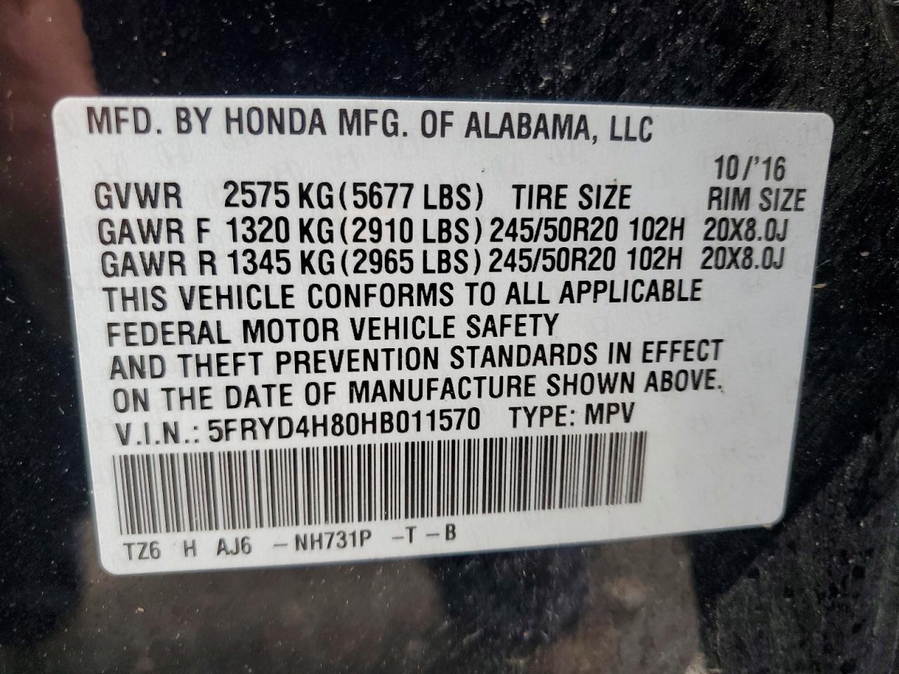 2017 Acura Mdx Advance Black vin: 5FRYD4H80HB011570