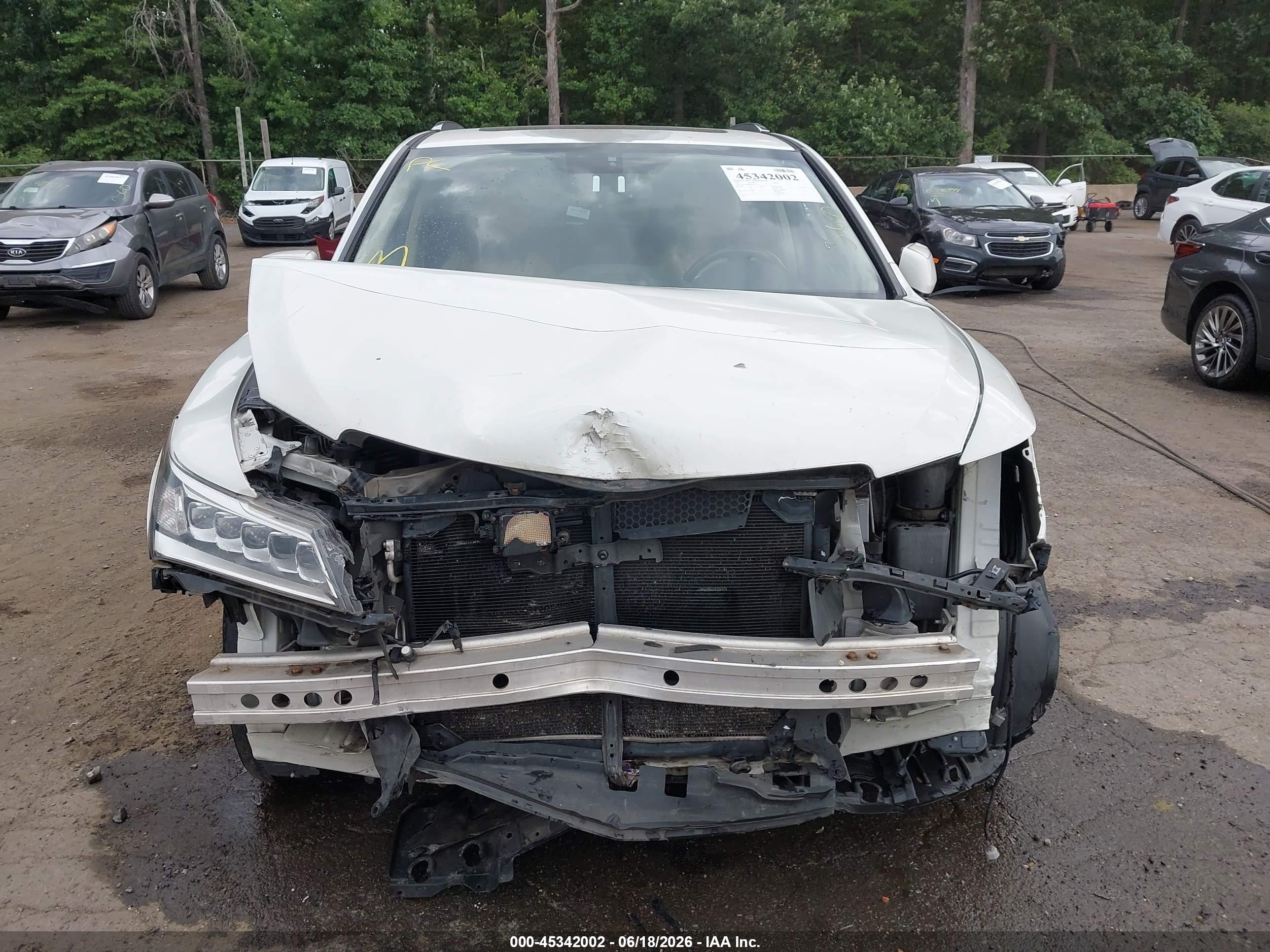 2015 Acura Mdx Advance Pkg W/entertainment Pkg White vin: 5FRYD4H81FB013793