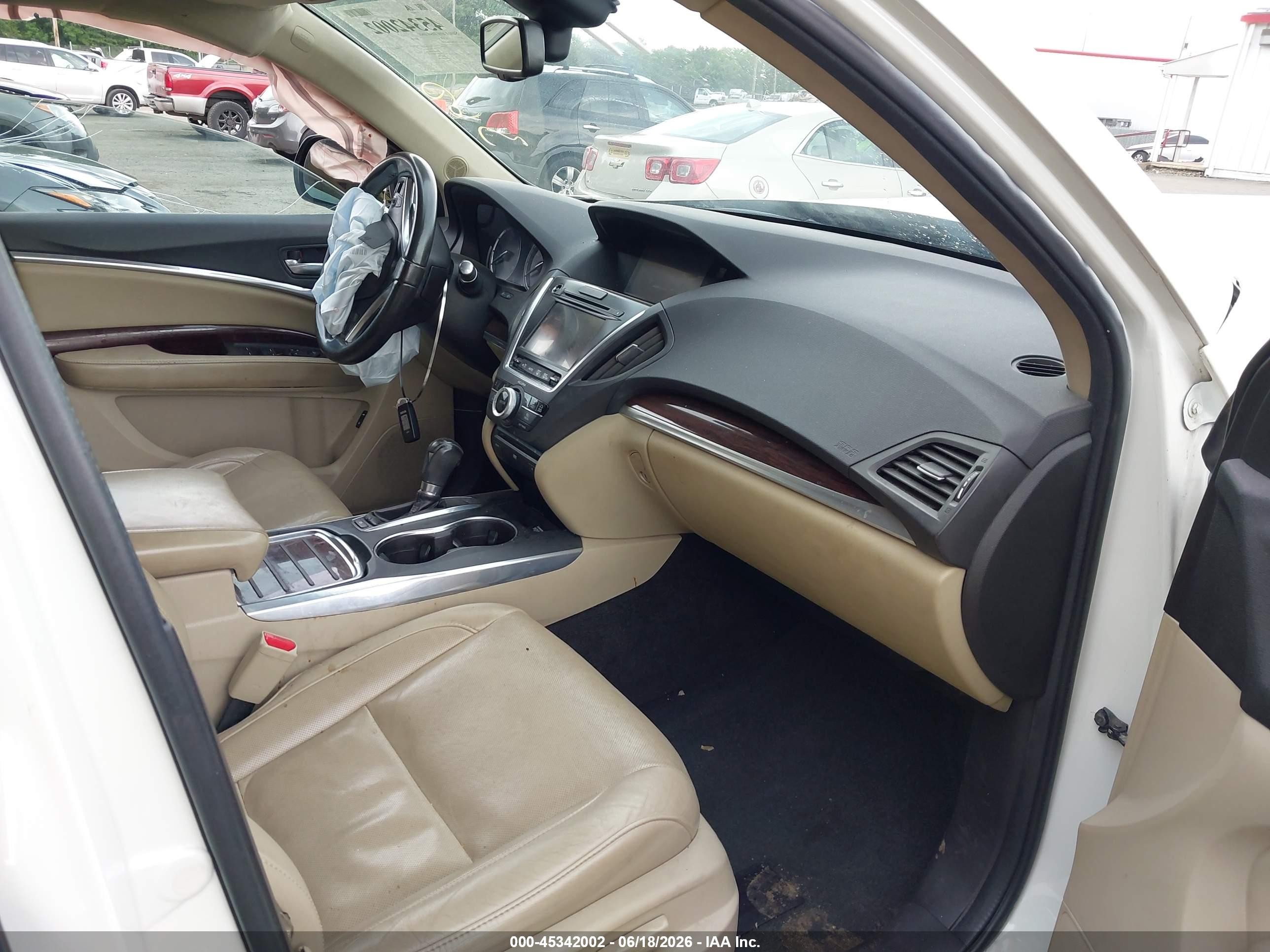 2015 Acura Mdx Advance Pkg W/entertainment Pkg White vin: 5FRYD4H81FB013793
