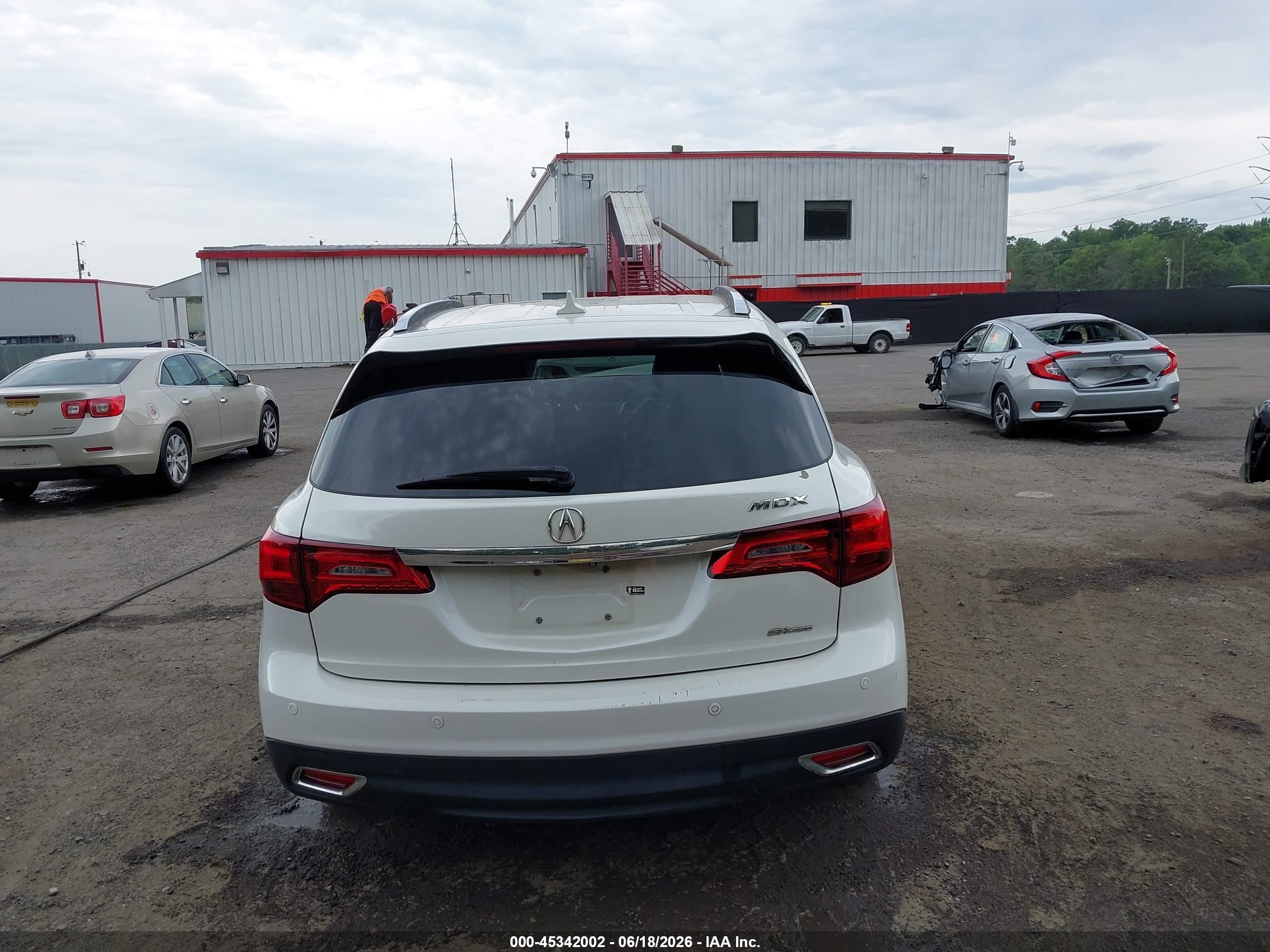 2015 Acura Mdx Advance Pkg W/entertainment Pkg White vin: 5FRYD4H81FB013793