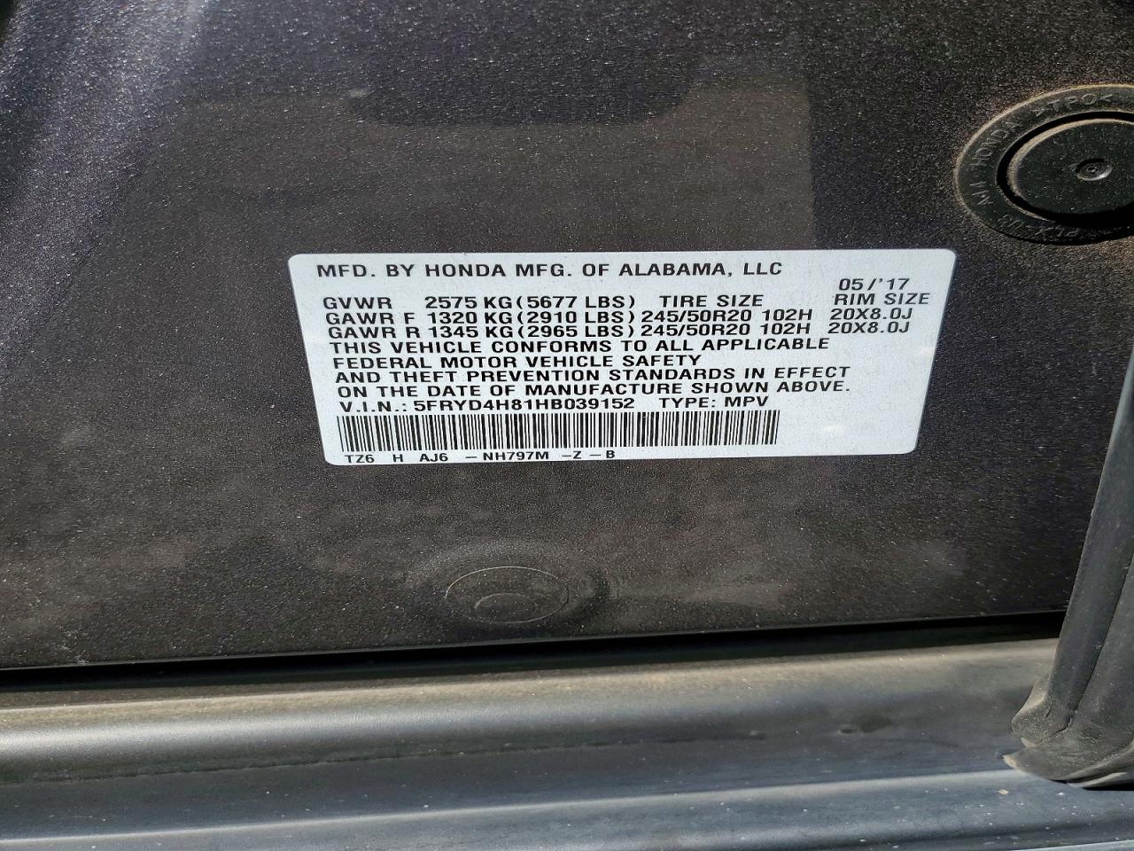 2017 Acura Mdx Advance Серый vin: 5FRYD4H81HB039152