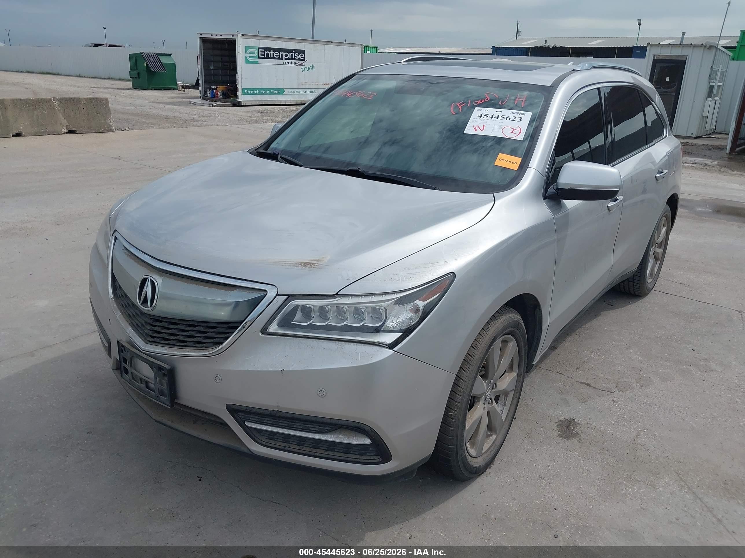 2014 Acura Mdx Advance Pkg W/entertainment Pkg Silver vin: 5FRYD4H82EB033159