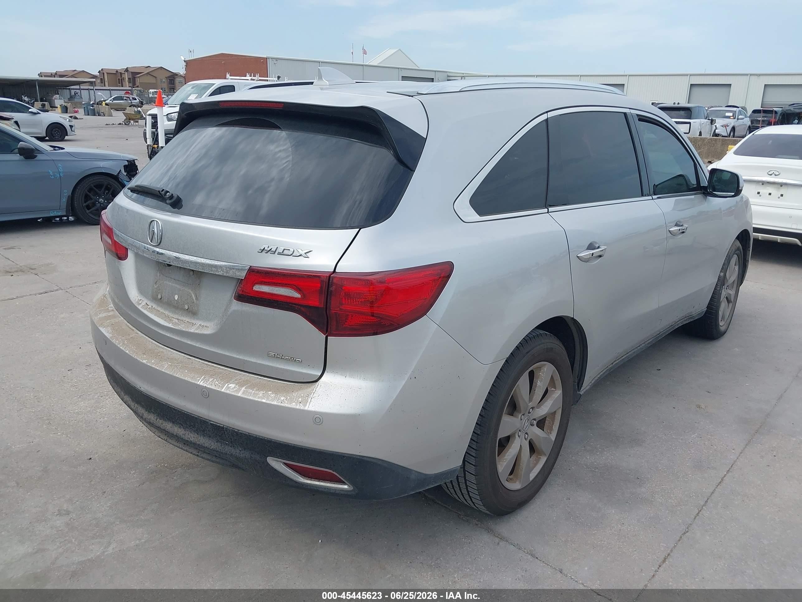 2014 Acura Mdx Advance Pkg W/entertainment Pkg Silver vin: 5FRYD4H82EB033159