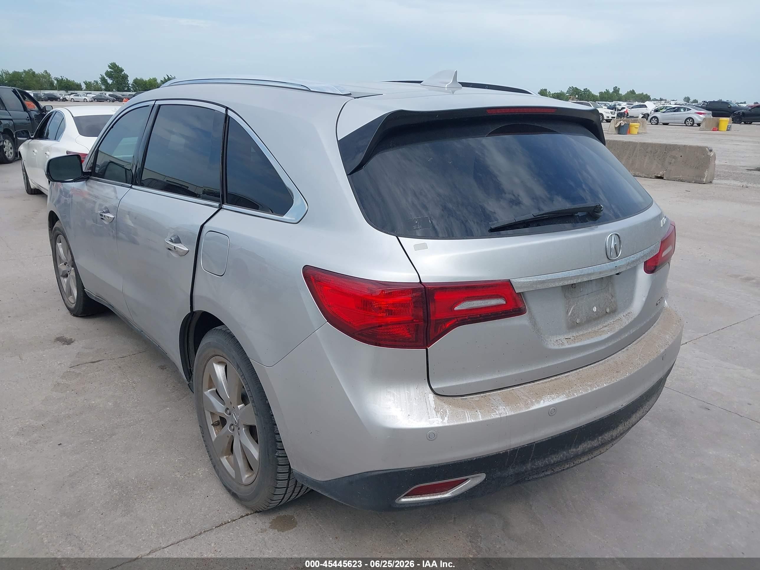 2014 Acura Mdx Advance Pkg W/entertainment Pkg Silver vin: 5FRYD4H82EB033159