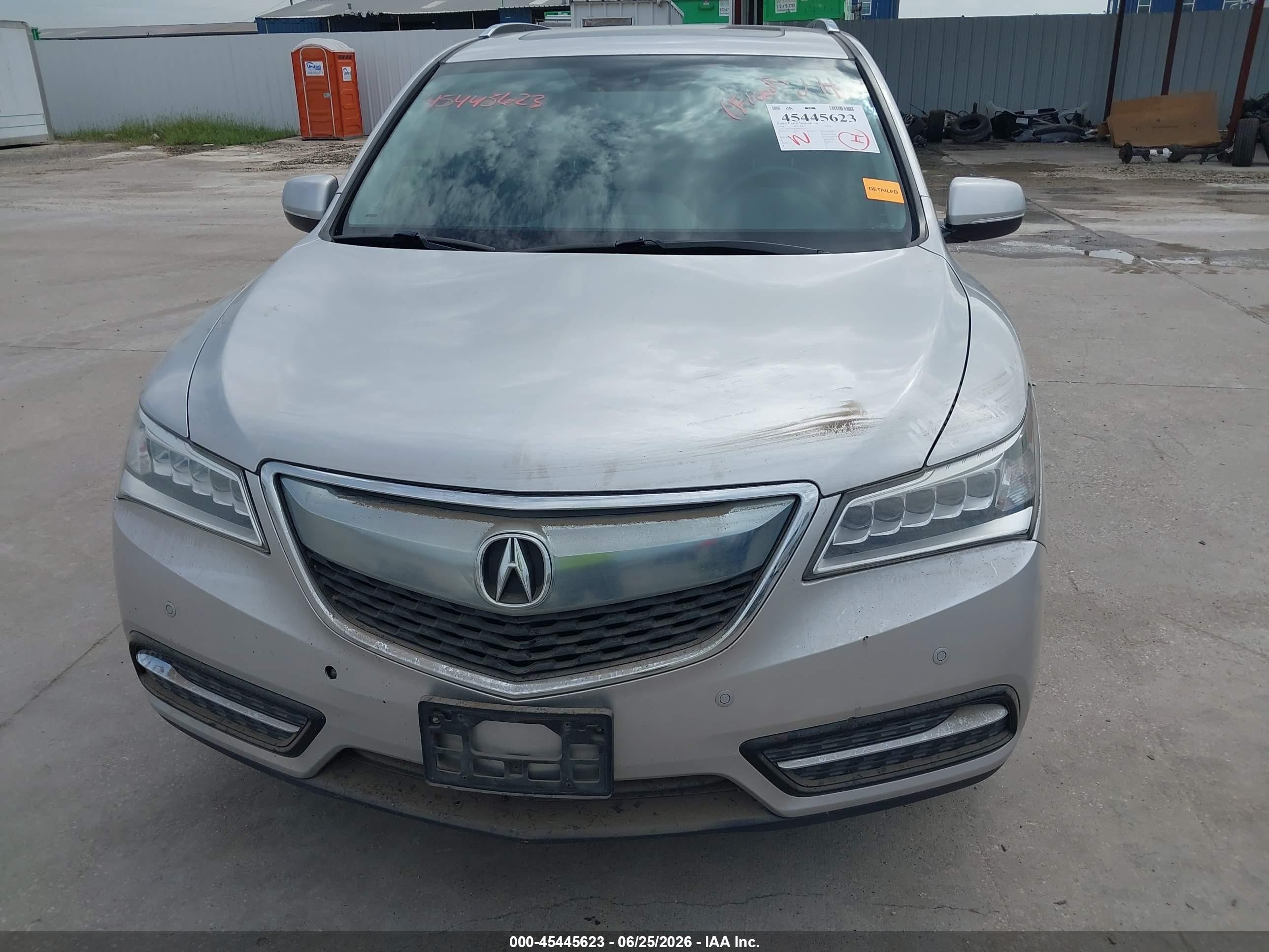 2014 Acura Mdx Advance Pkg W/entertainment Pkg Silver vin: 5FRYD4H82EB033159