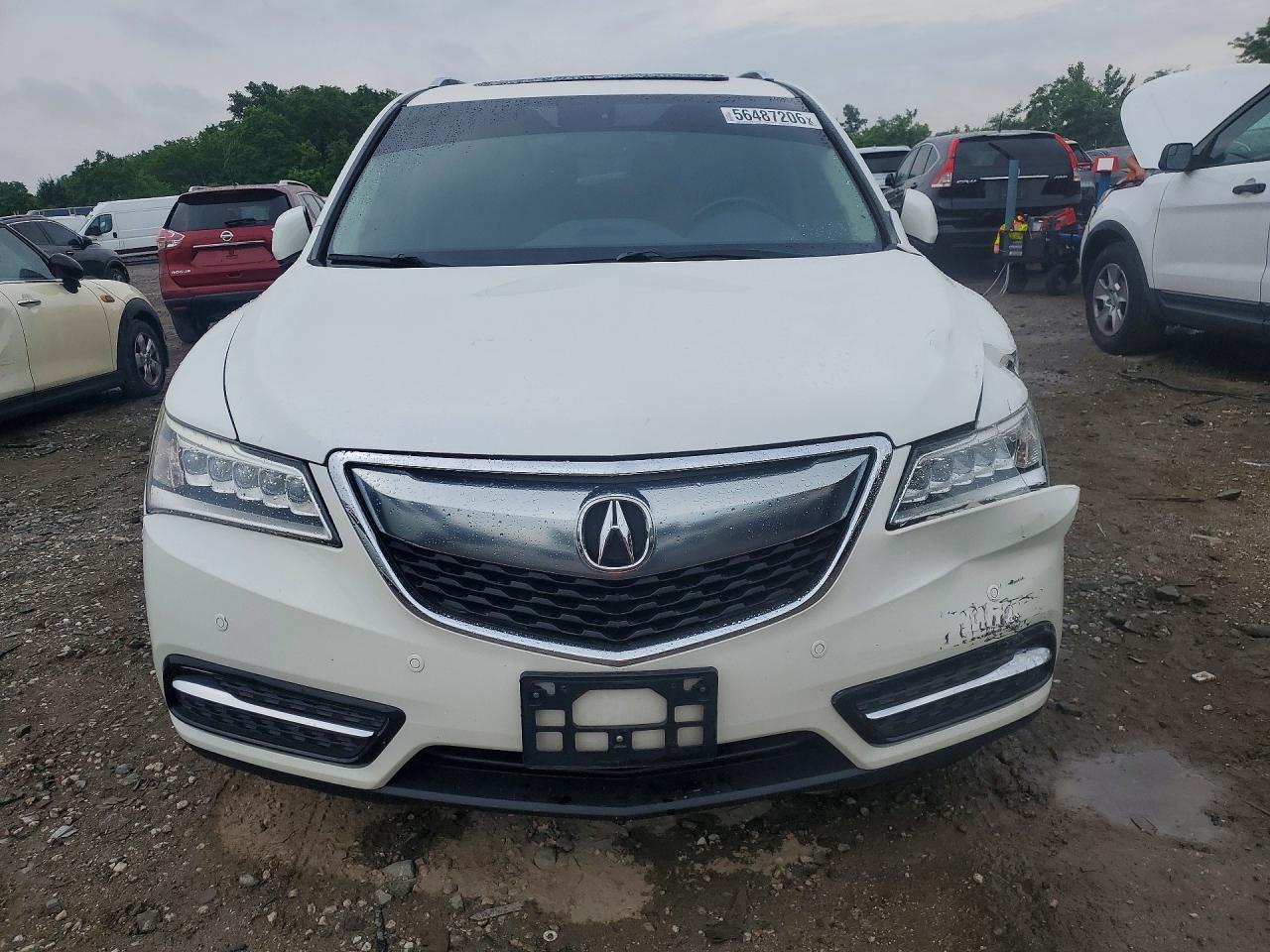 2014 Acura Mdx Advance White vin: 5FRYD4H82EB046915