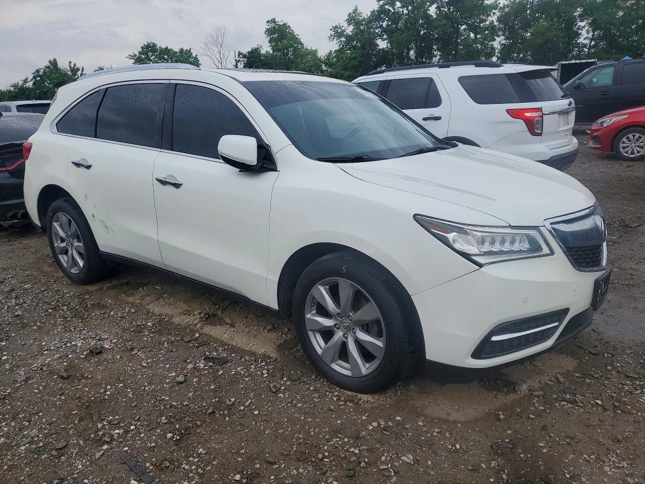 2014 Acura Mdx Advance White vin: 5FRYD4H82EB046915
