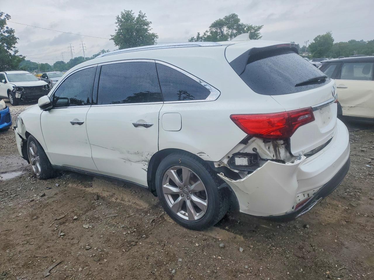 2014 Acura Mdx Advance White vin: 5FRYD4H82EB046915