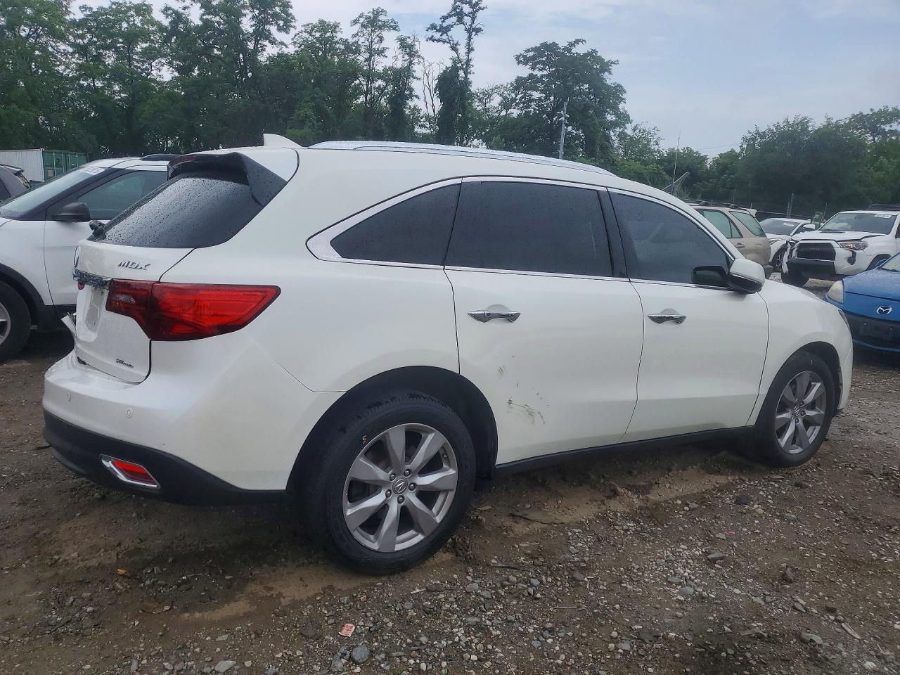 2014 Acura Mdx Advance White vin: 5FRYD4H82EB046915