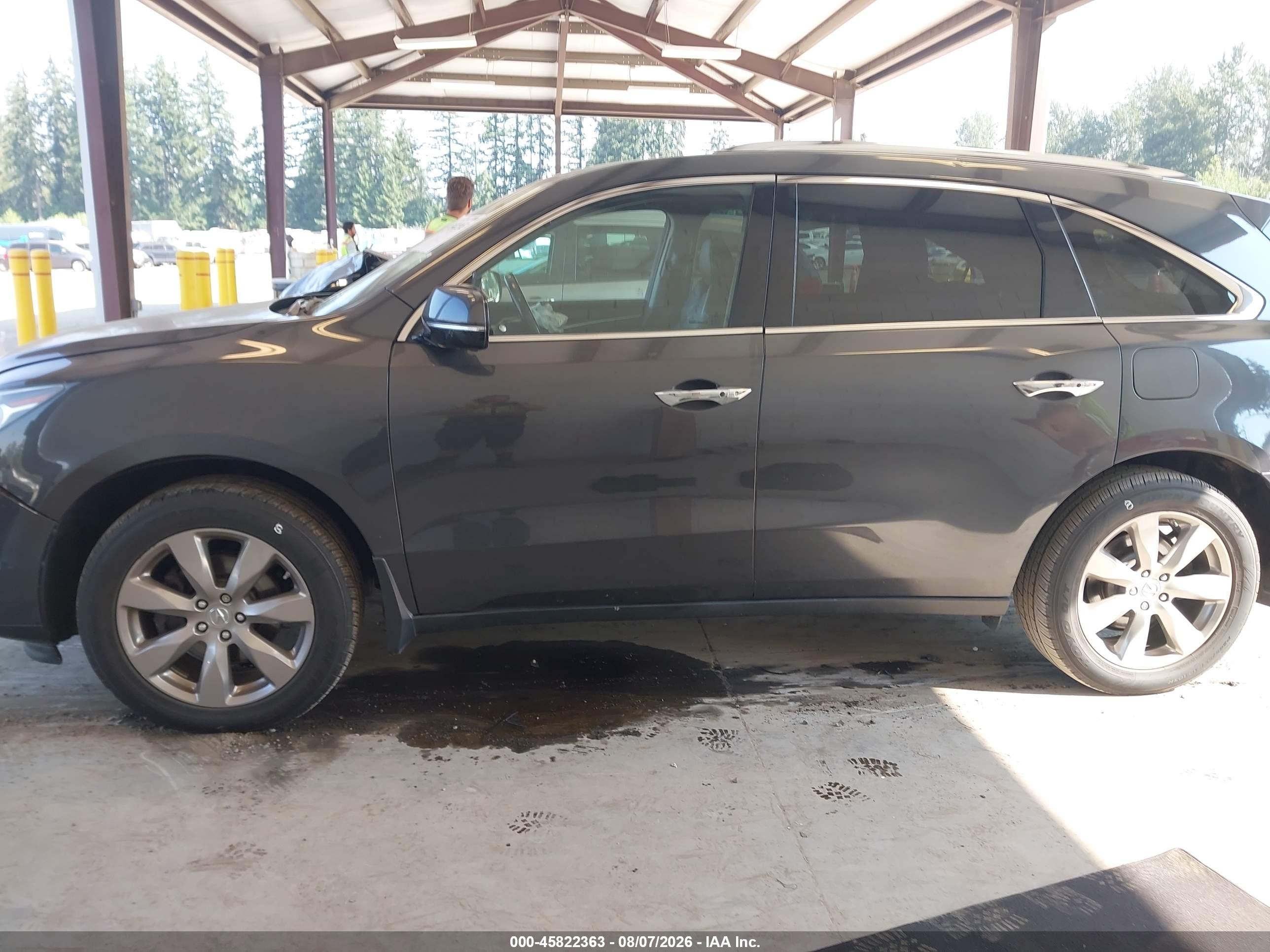 2014 Acura Mdx Advance Pkg W/entertainment Pkg Blue vin: 5FRYD4H82EB502766