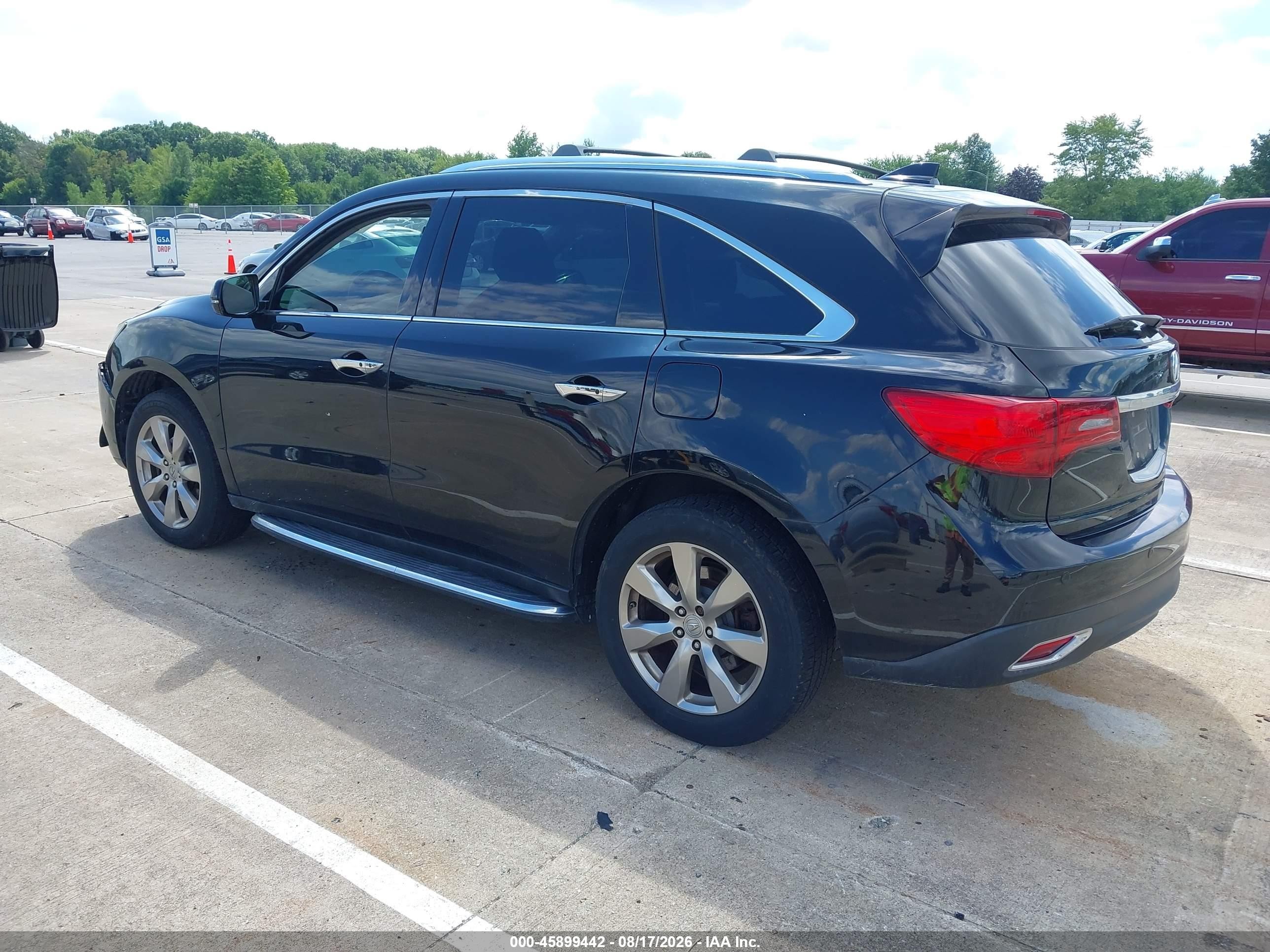 2014 Acura Mdx Advance Pkg W/entertainment Pkg Black vin: 5FRYD4H83EB030299