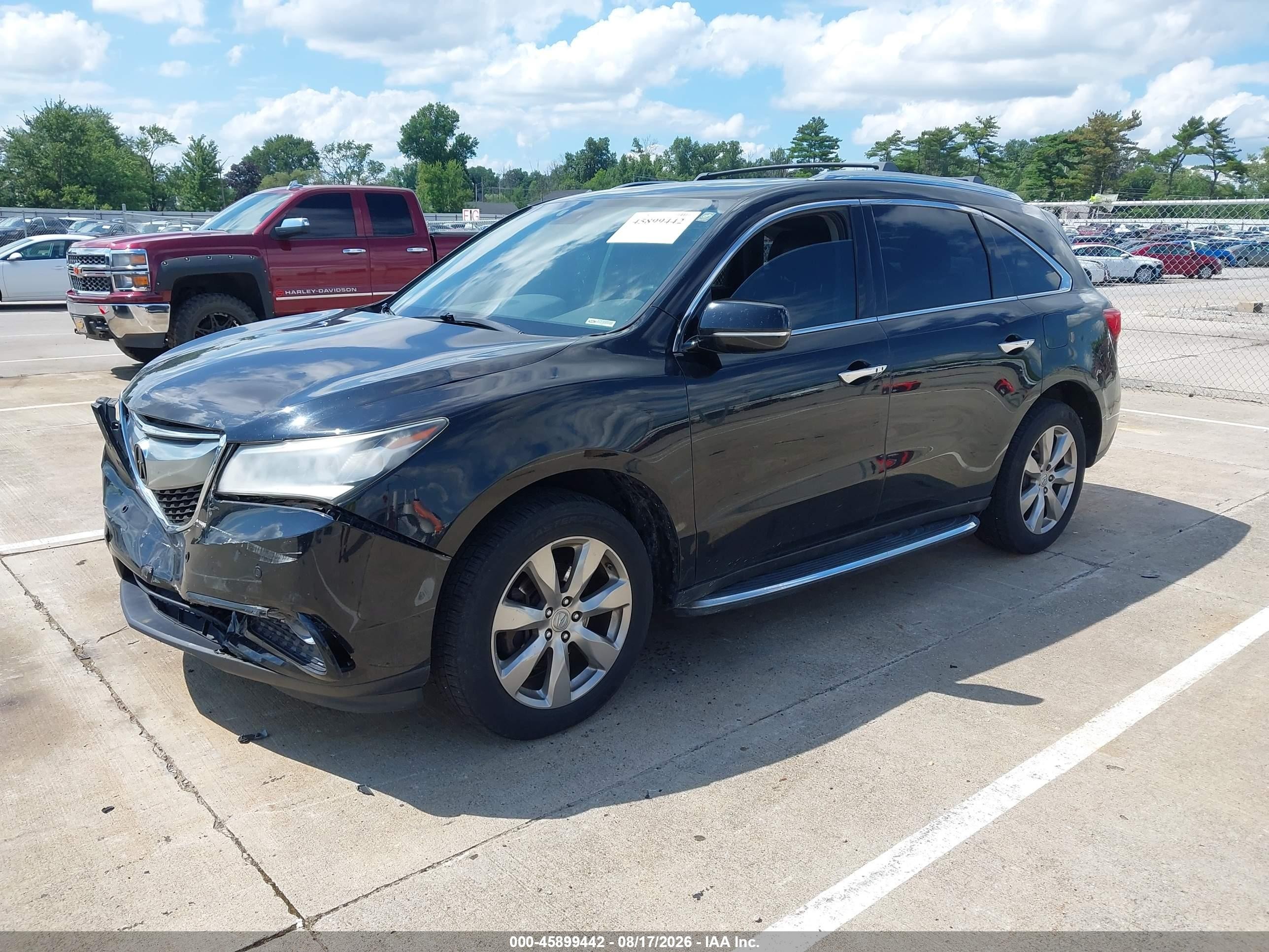 2014 Acura Mdx Advance Pkg W/entertainment Pkg Black vin: 5FRYD4H83EB030299