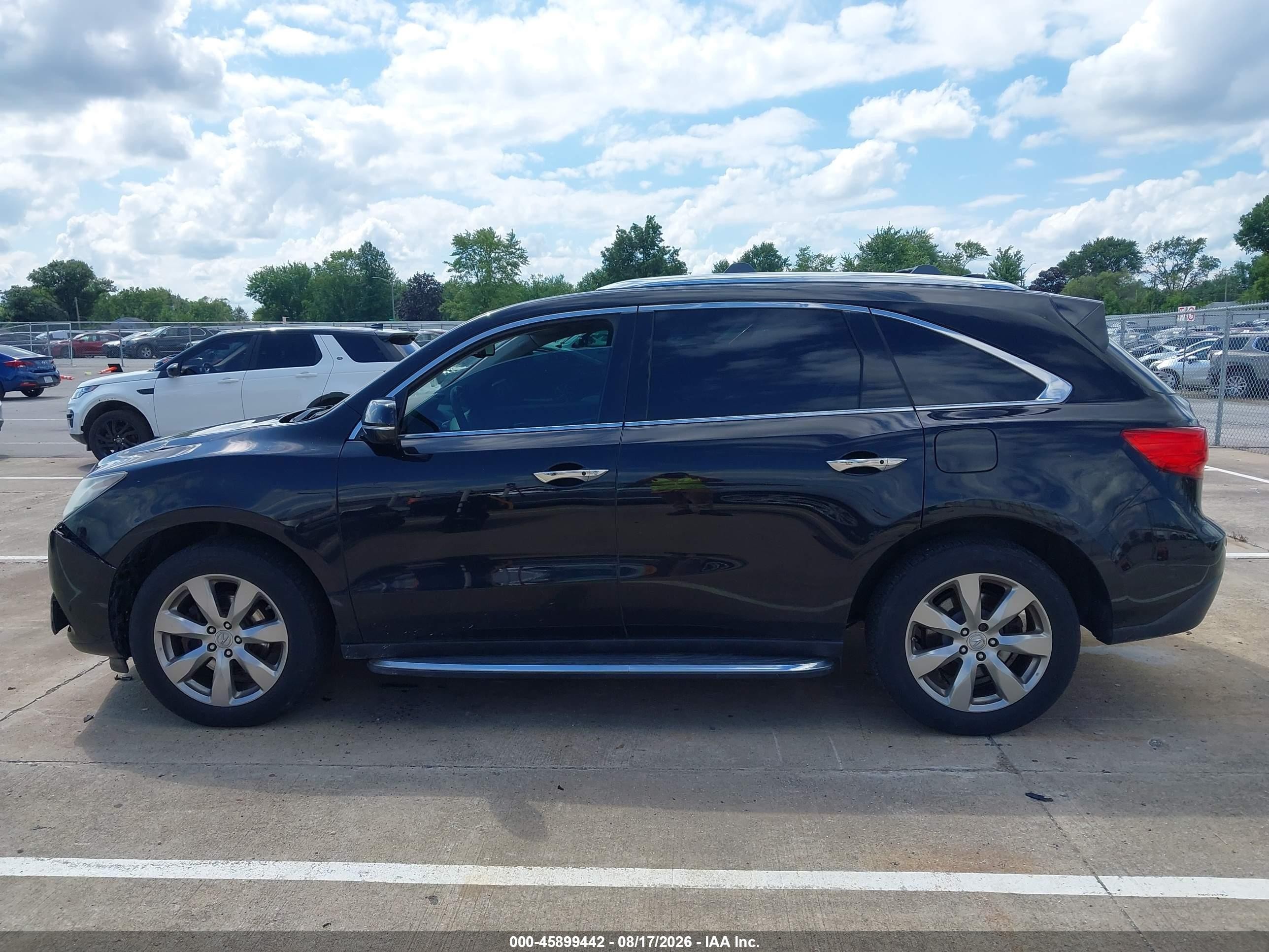 2014 Acura Mdx Advance Pkg W/entertainment Pkg Black vin: 5FRYD4H83EB030299