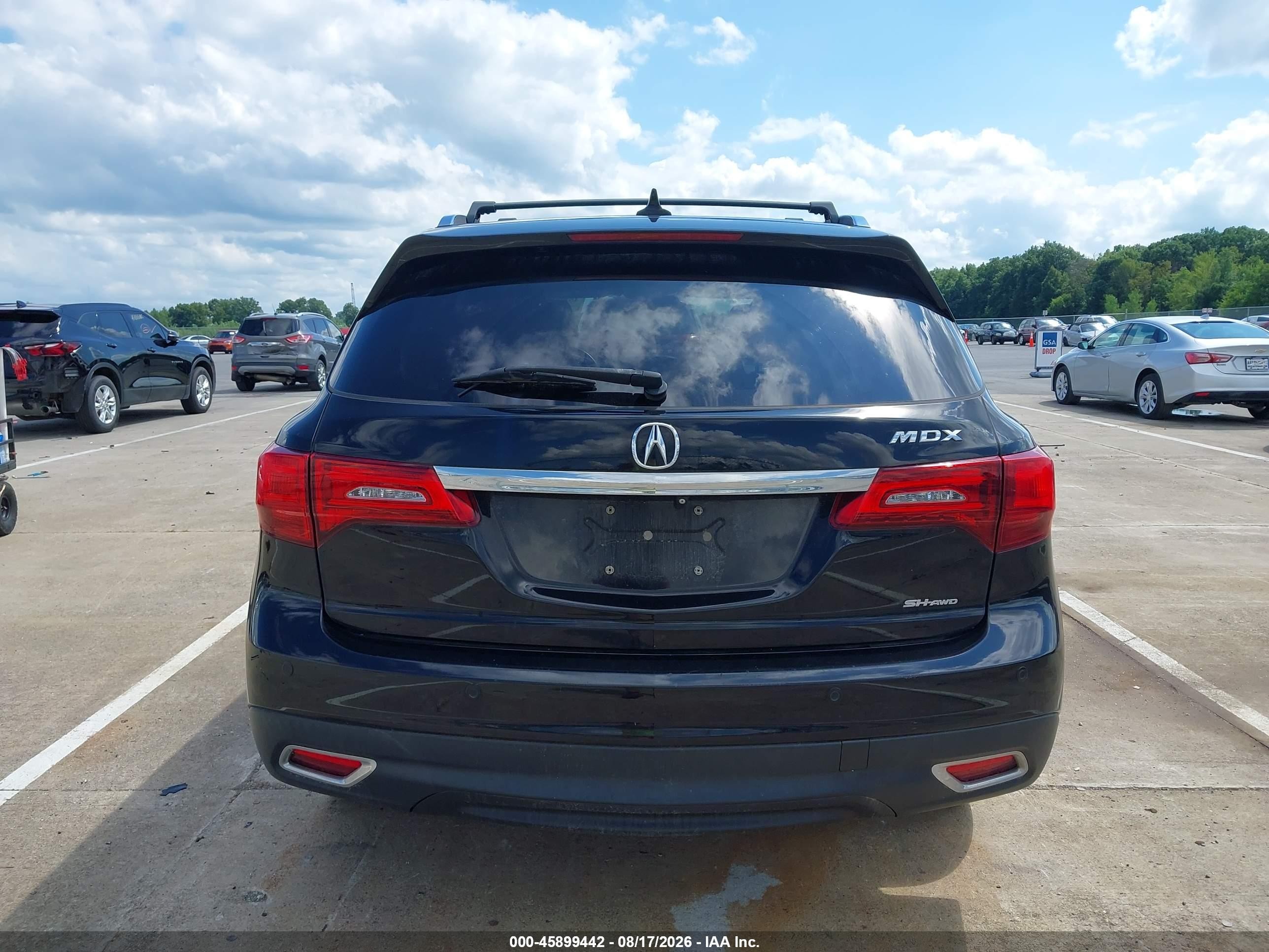2014 Acura Mdx Advance Pkg W/entertainment Pkg Black vin: 5FRYD4H83EB030299