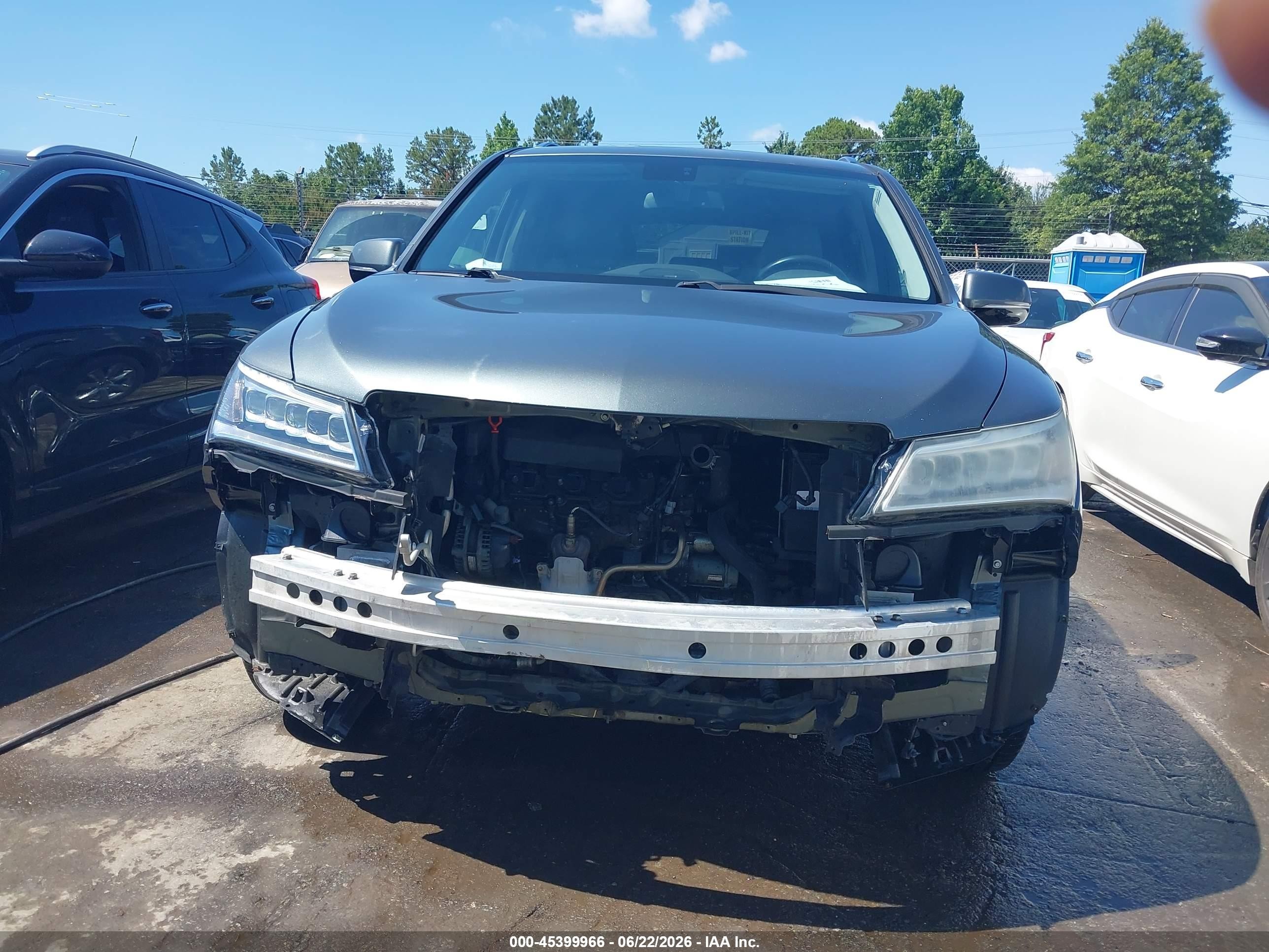 2015 Acura Mdx Advance Pkg W/entertainment Pkg Gray vin: 5FRYD4H83FB006179