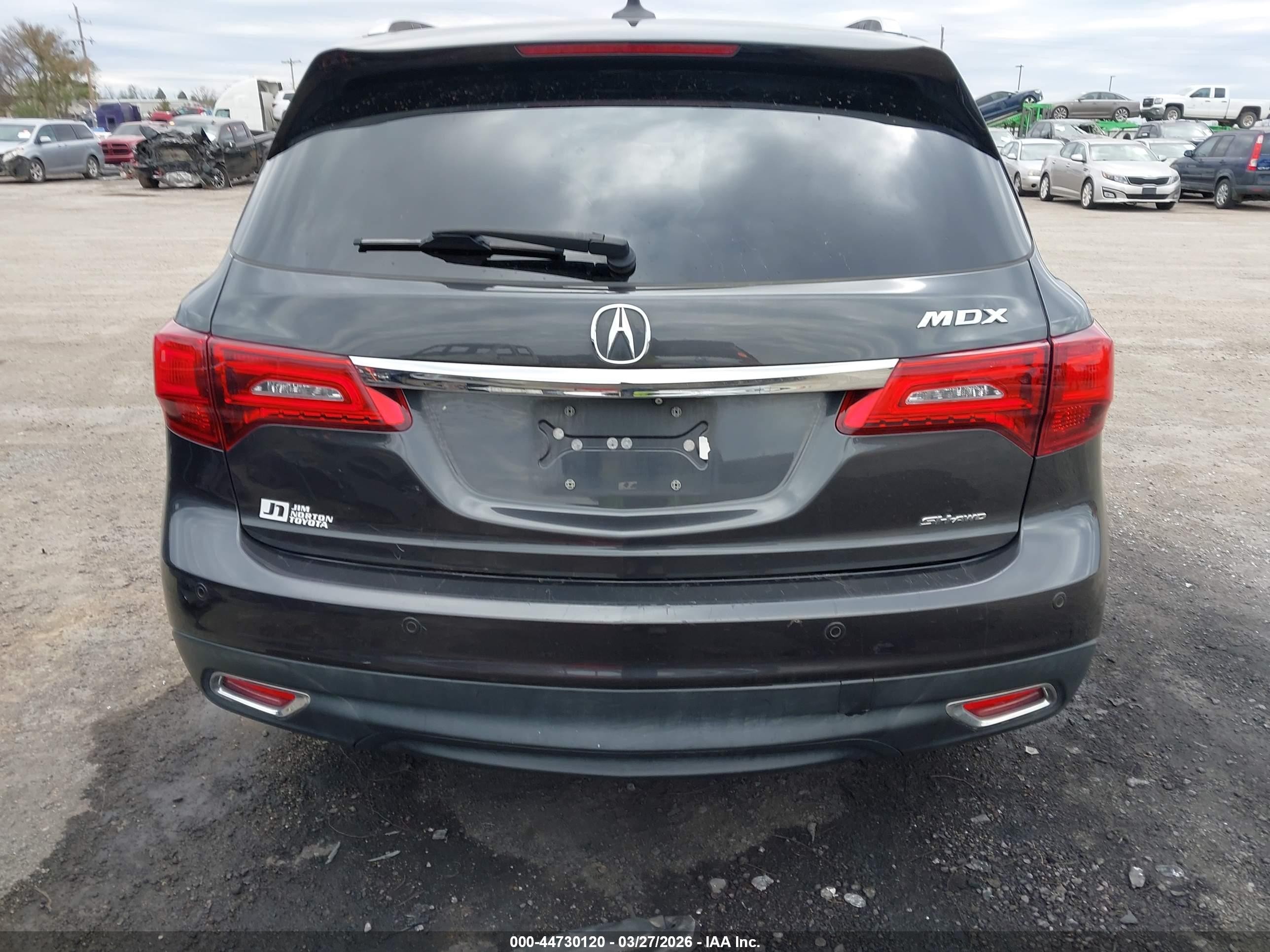 2015 Acura Mdx Advance Pkg W/entertainment Pkg Gray vin: 5FRYD4H83FB012340