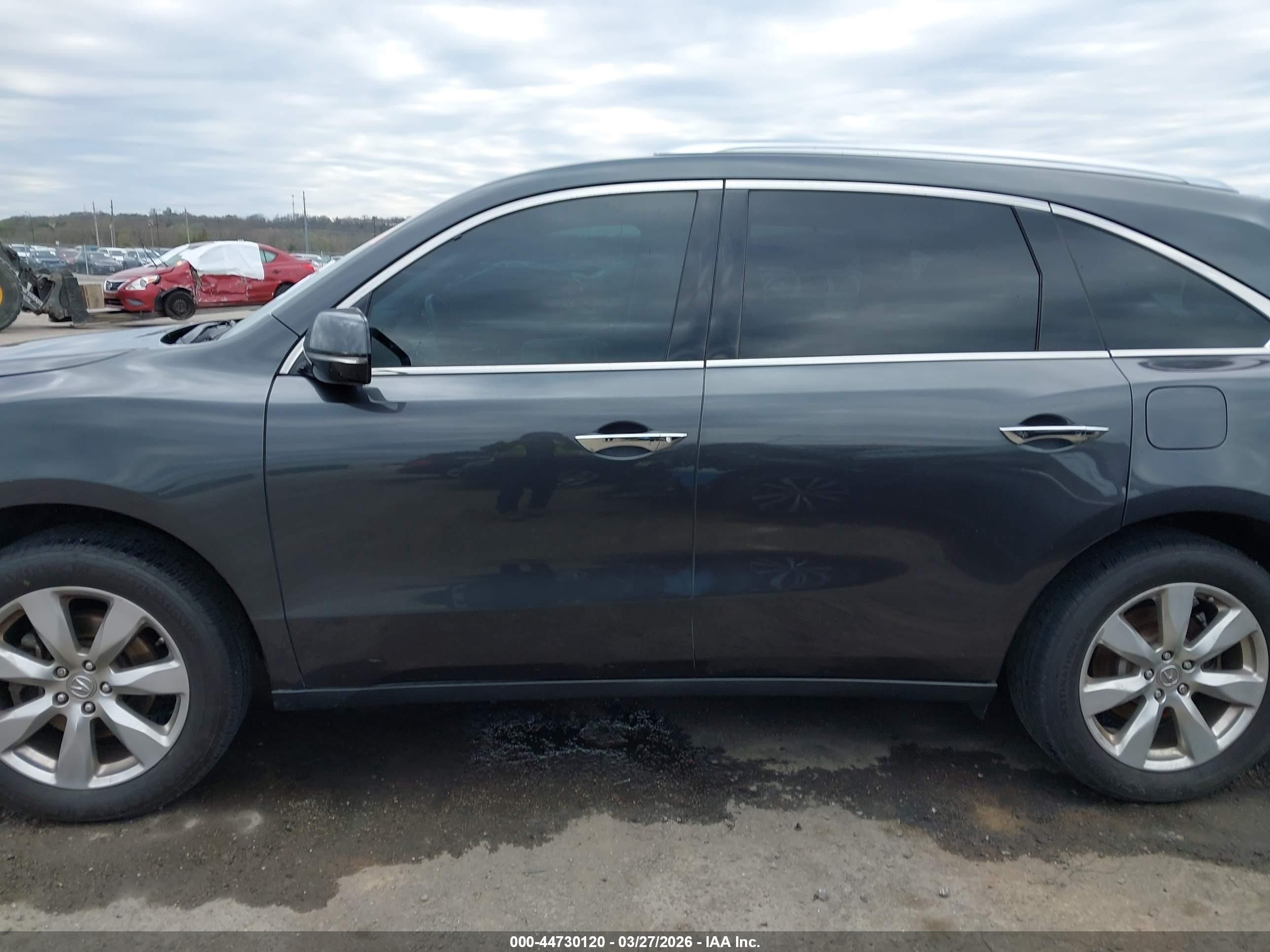 2015 Acura Mdx Advance Pkg W/entertainment Pkg Gray vin: 5FRYD4H83FB012340