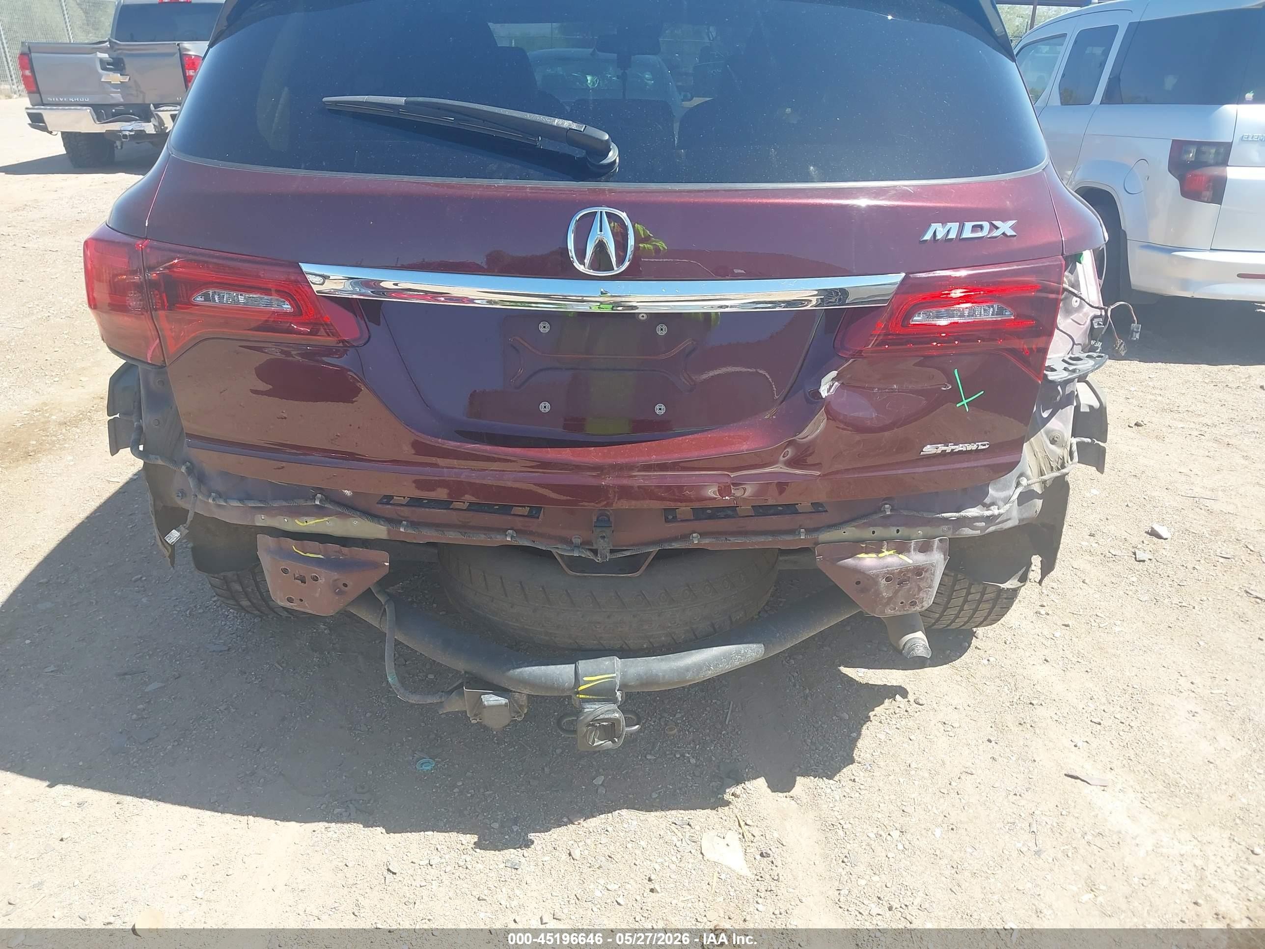 2014 Acura Mdx Advance Pkg W/entertainment Pkg Бордовый vin: 5FRYD4H84EB030991