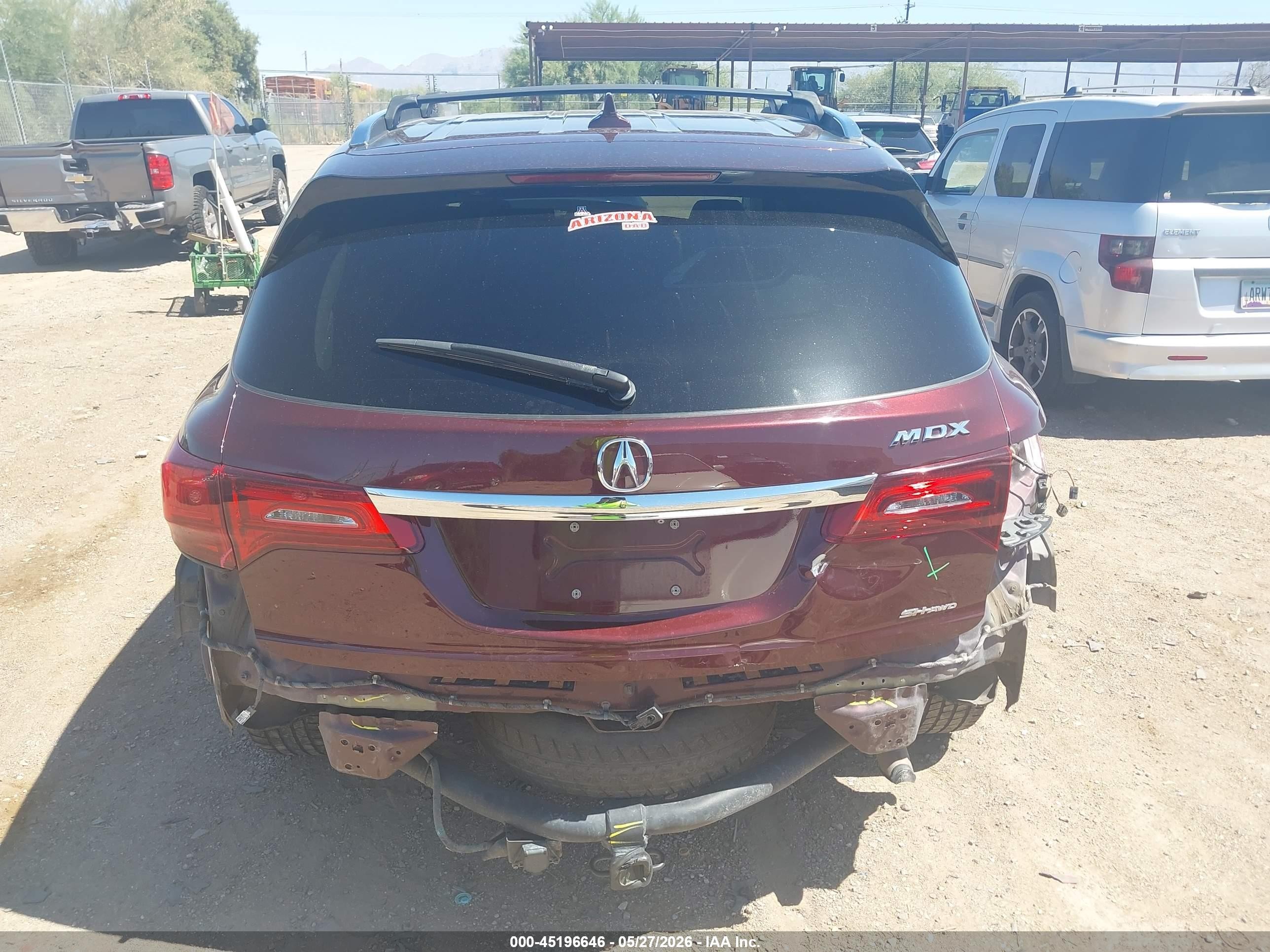 2014 Acura Mdx Advance Pkg W/entertainment Pkg Бордовый vin: 5FRYD4H84EB030991