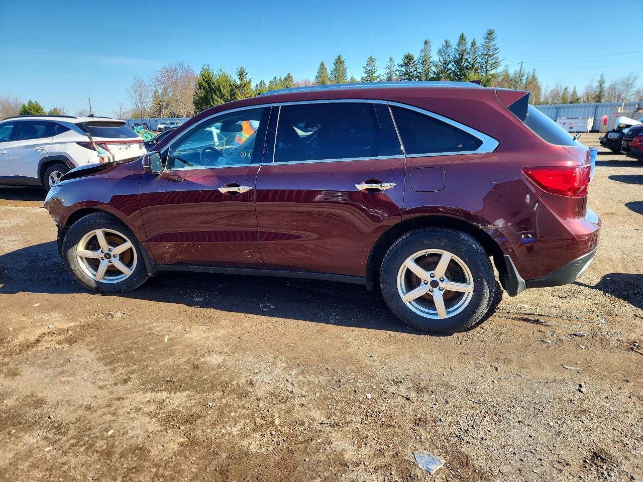 2014 Acura Mdx Advance Burgundy vin: 5FRYD4H84EB506012