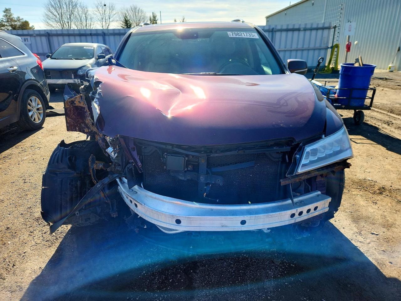 2014 Acura Mdx Advance Burgundy vin: 5FRYD4H84EB506012
