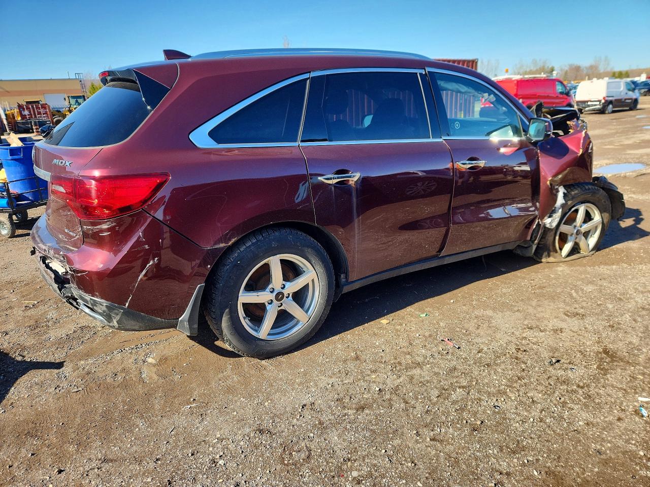 2014 Acura Mdx Advance Burgundy vin: 5FRYD4H84EB506012