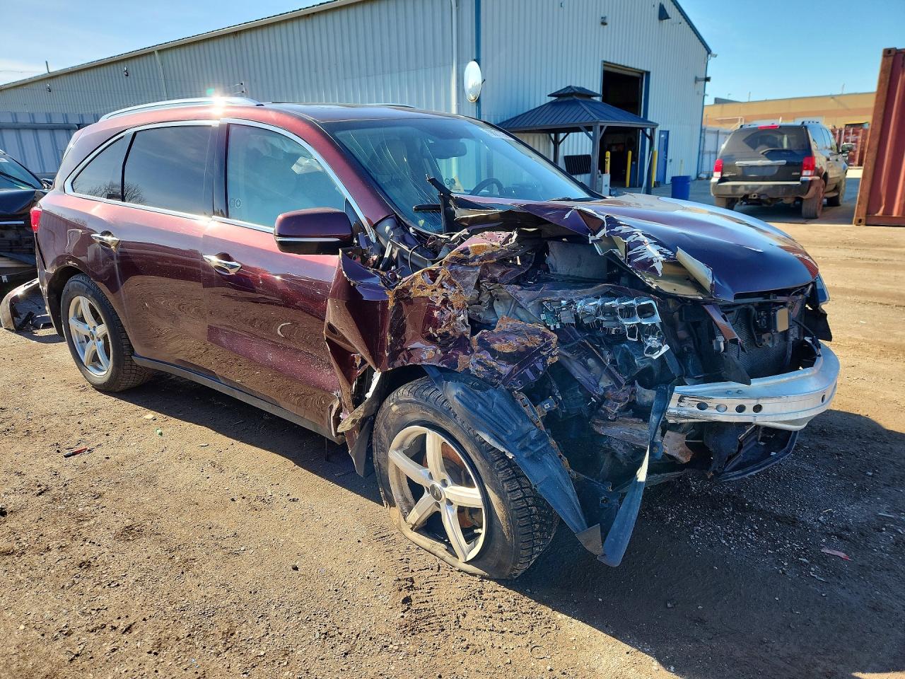 2014 Acura Mdx Advance Burgundy vin: 5FRYD4H84EB506012