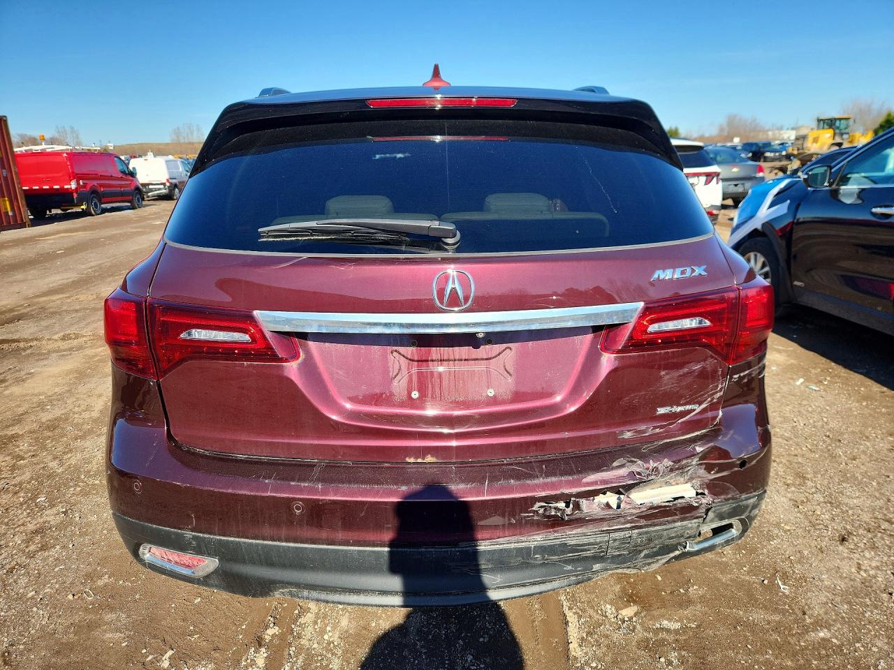 2014 Acura Mdx Advance Burgundy vin: 5FRYD4H84EB506012