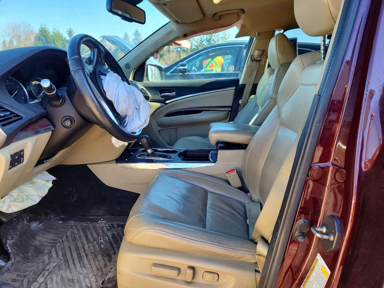 2014 Acura Mdx Advance Burgundy vin: 5FRYD4H84EB506012