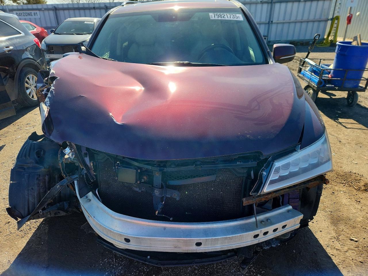2014 Acura Mdx Advance Burgundy vin: 5FRYD4H84EB506012