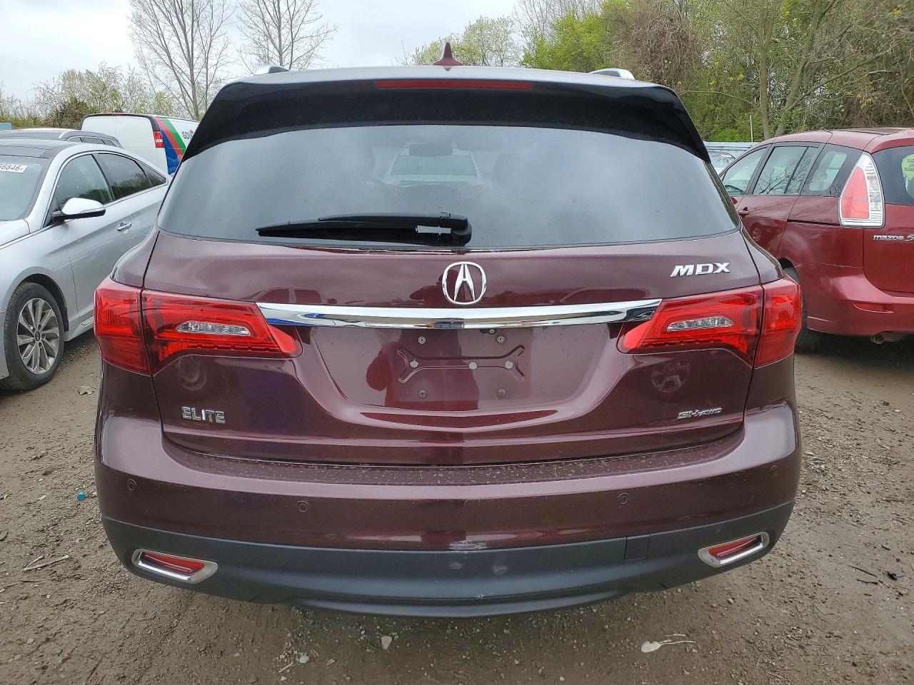 2014 Acura Mdx Advance Burgundy vin: 5FRYD4H84EB507113