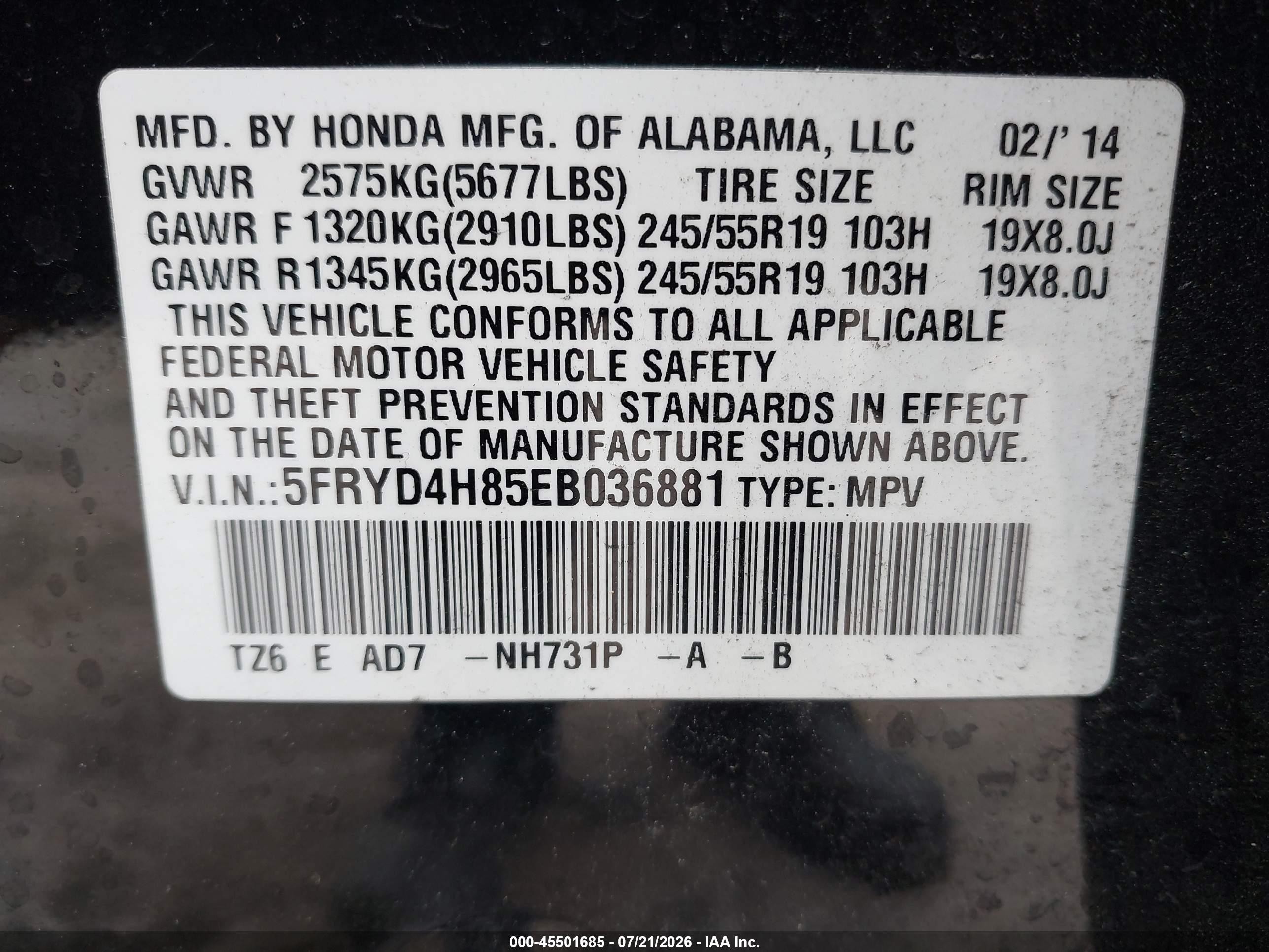 2014 Acura Mdx Advance Pkg W/entertainment Pkg Черный vin: 5FRYD4H85EB036881