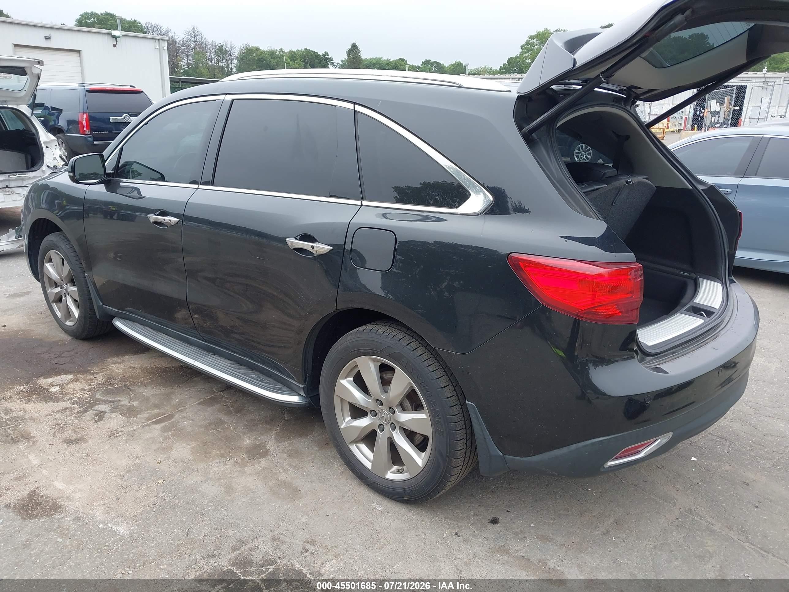 2014 Acura Mdx Advance Pkg W/entertainment Pkg Черный vin: 5FRYD4H85EB036881
