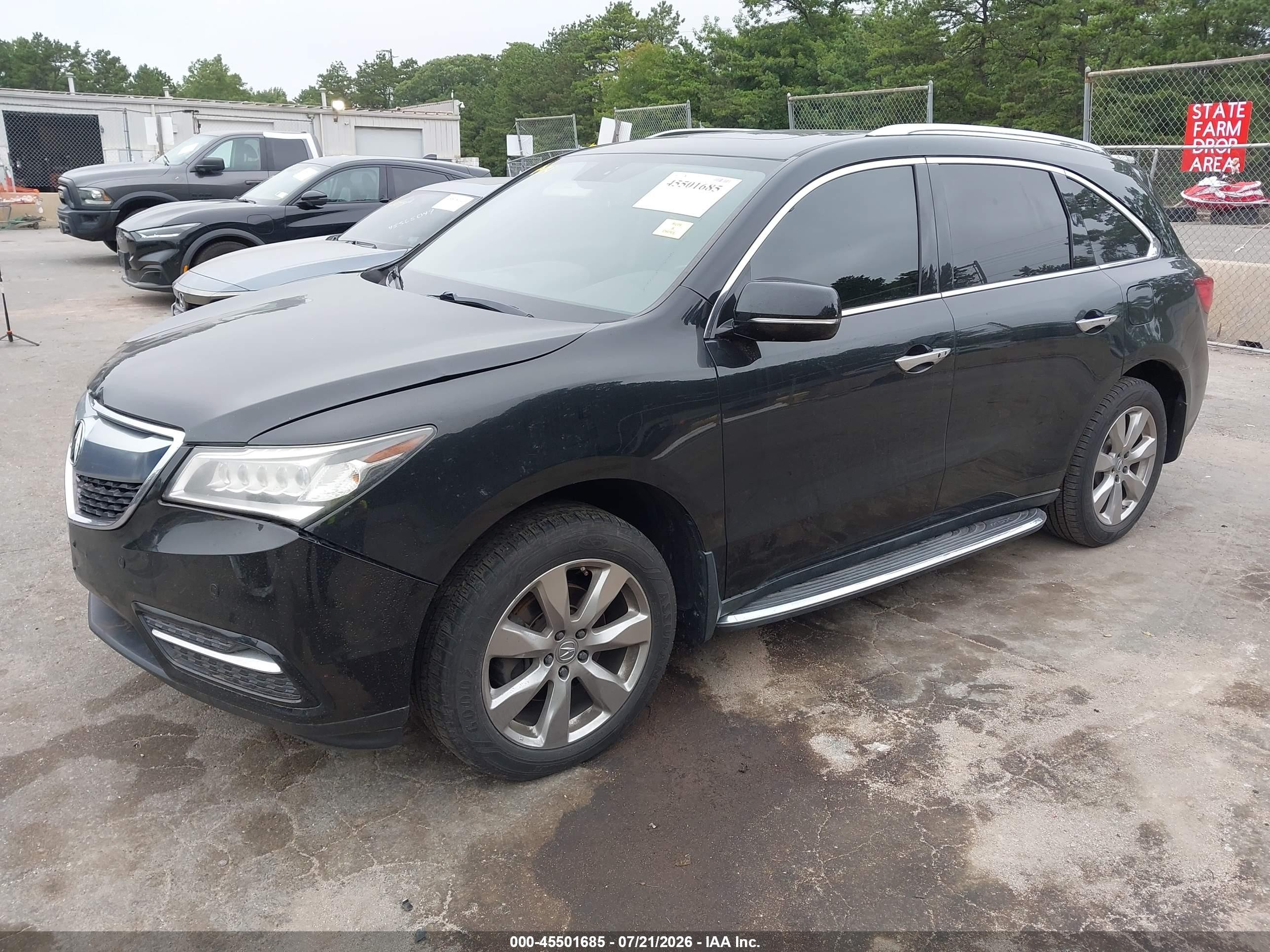 2014 Acura Mdx Advance Pkg W/entertainment Pkg Черный vin: 5FRYD4H85EB036881