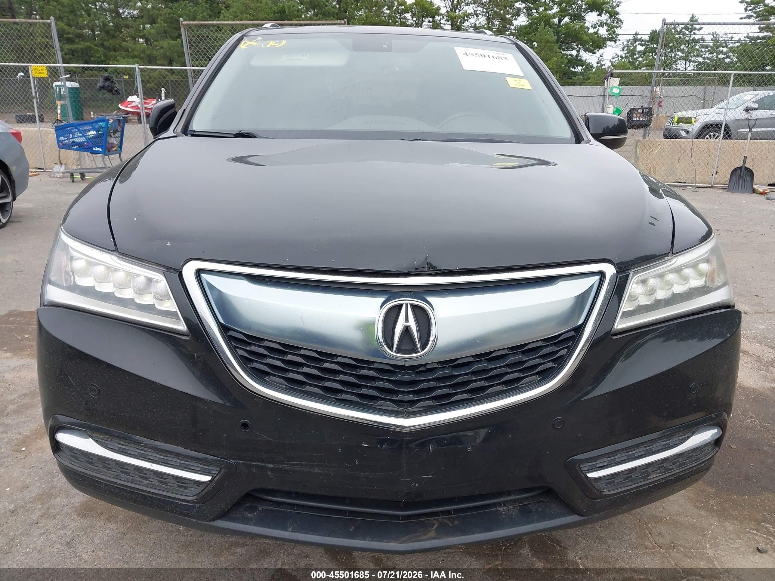 2014 Acura Mdx Advance Pkg W/entertainment Pkg Черный vin: 5FRYD4H85EB036881