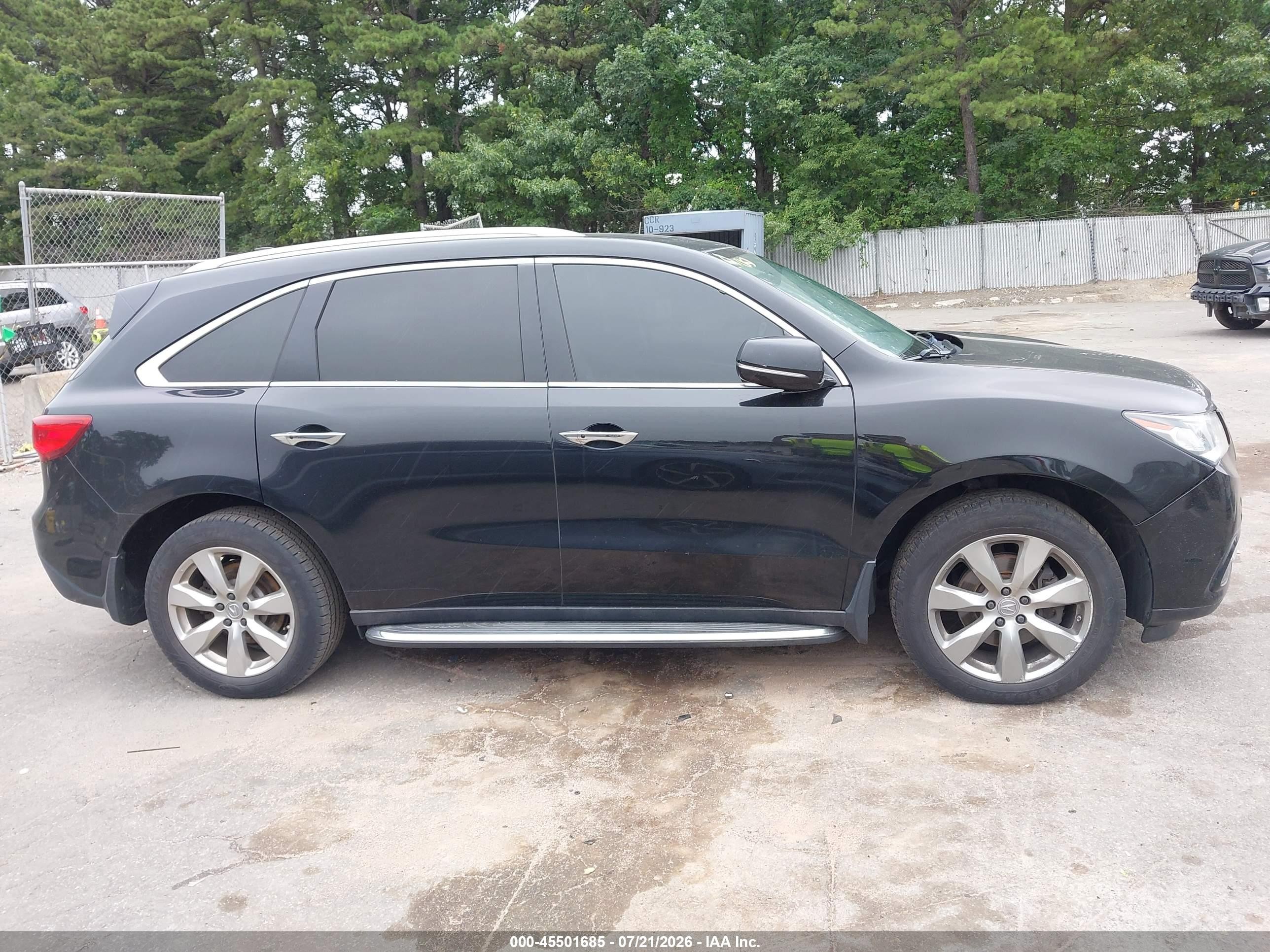 2014 Acura Mdx Advance Pkg W/entertainment Pkg Черный vin: 5FRYD4H85EB036881