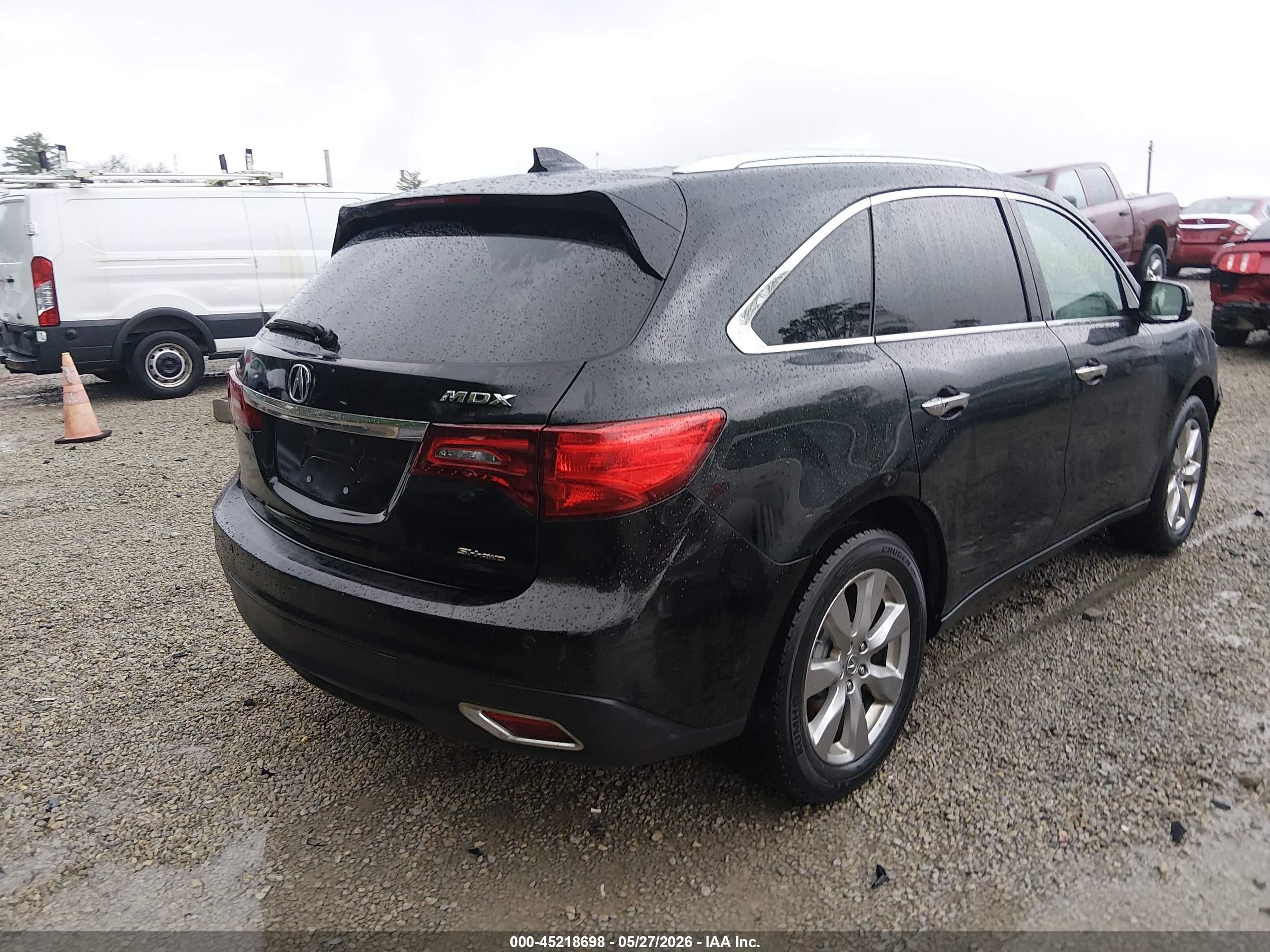 2014 Acura Mdx Advance Pkg W/entertainment Pkg Black vin: 5FRYD4H85EB041370