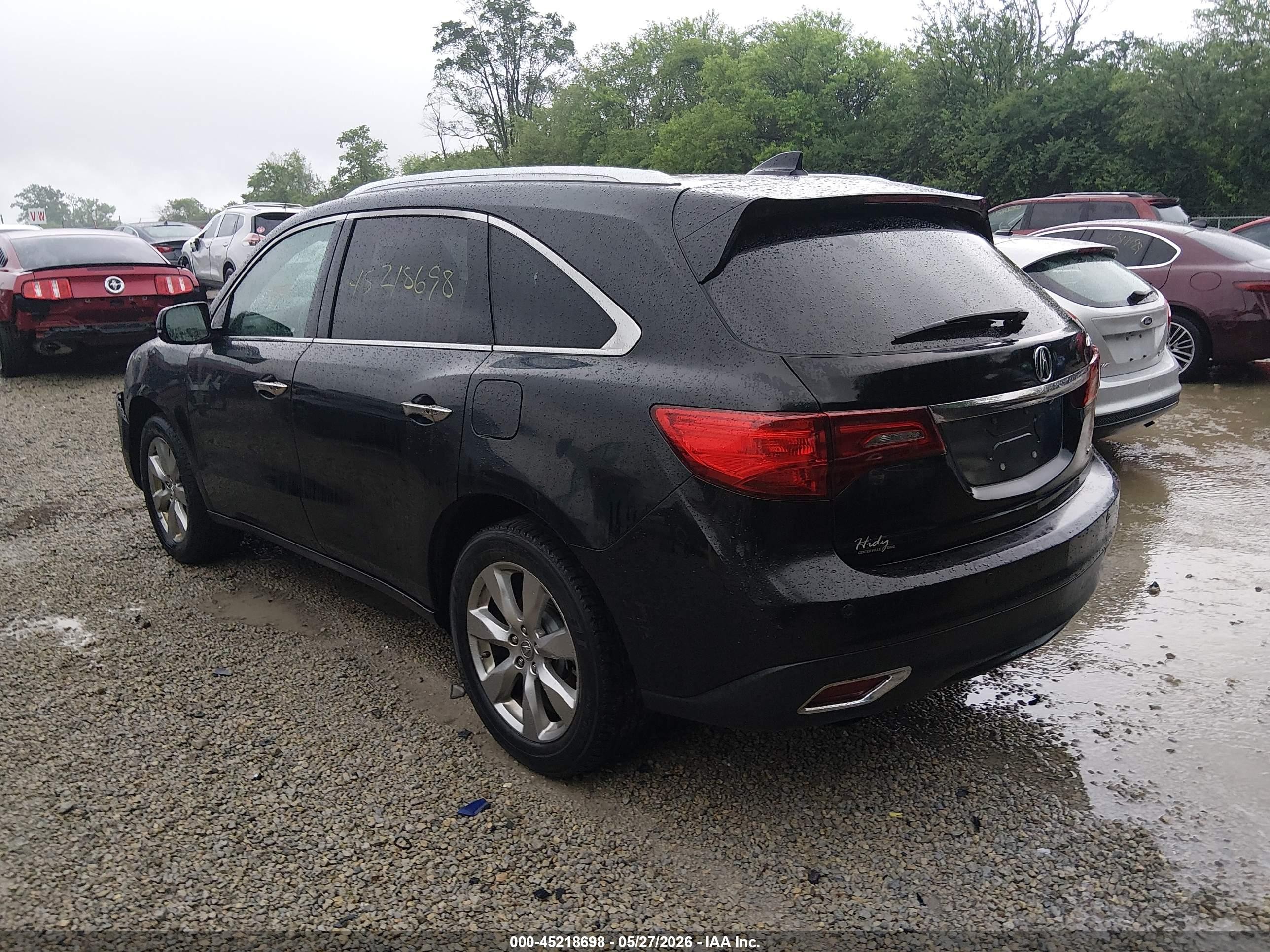 2014 Acura Mdx Advance Pkg W/entertainment Pkg Black vin: 5FRYD4H85EB041370