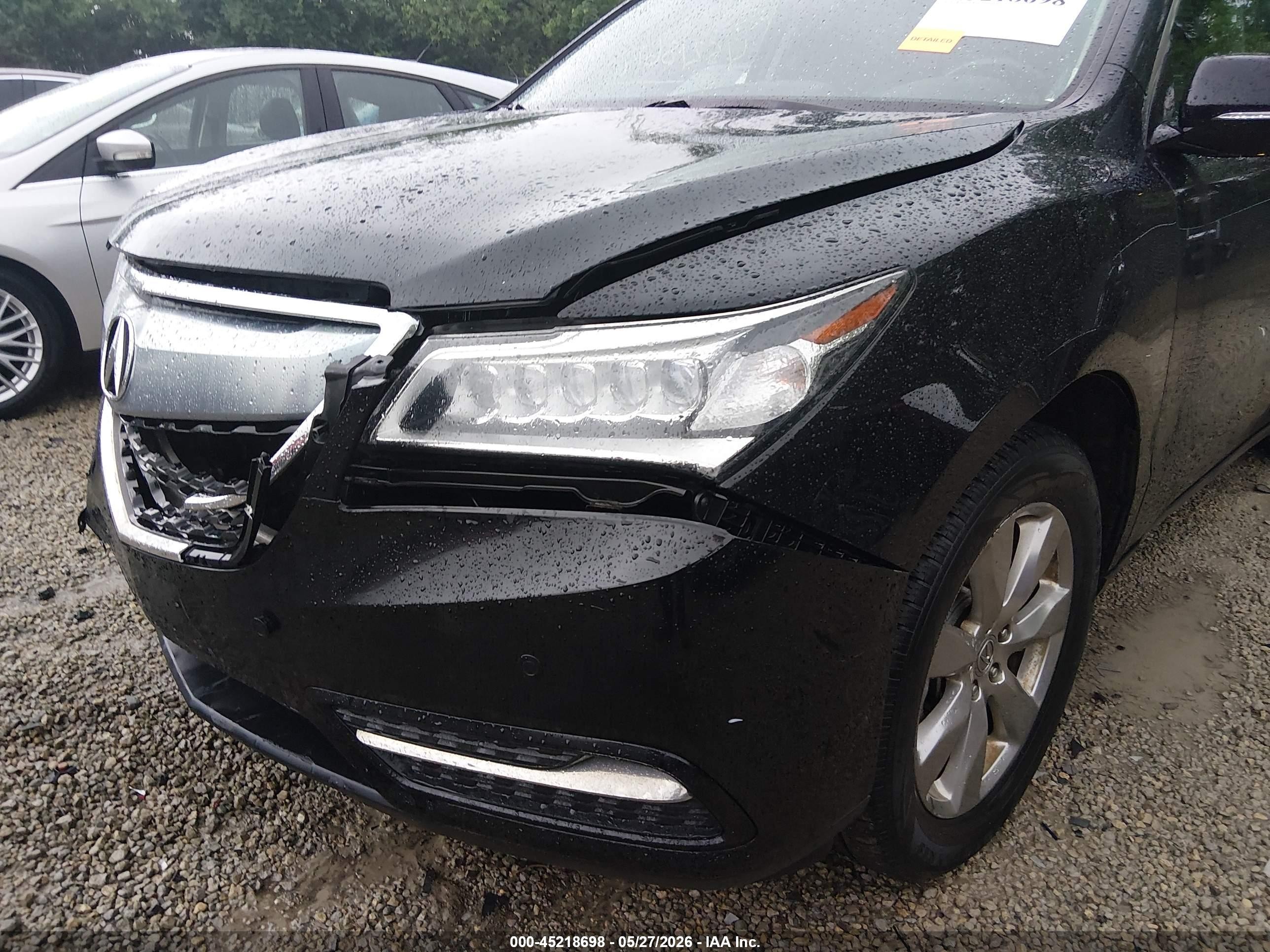 2014 Acura Mdx Advance Pkg W/entertainment Pkg Black vin: 5FRYD4H85EB041370