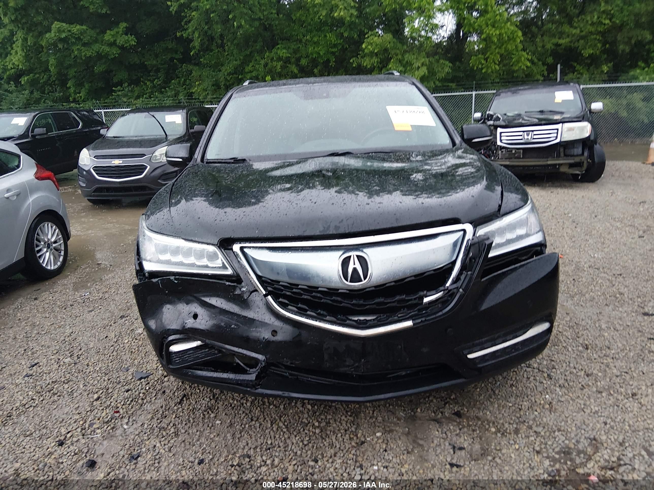 2014 Acura Mdx Advance Pkg W/entertainment Pkg Black vin: 5FRYD4H85EB041370