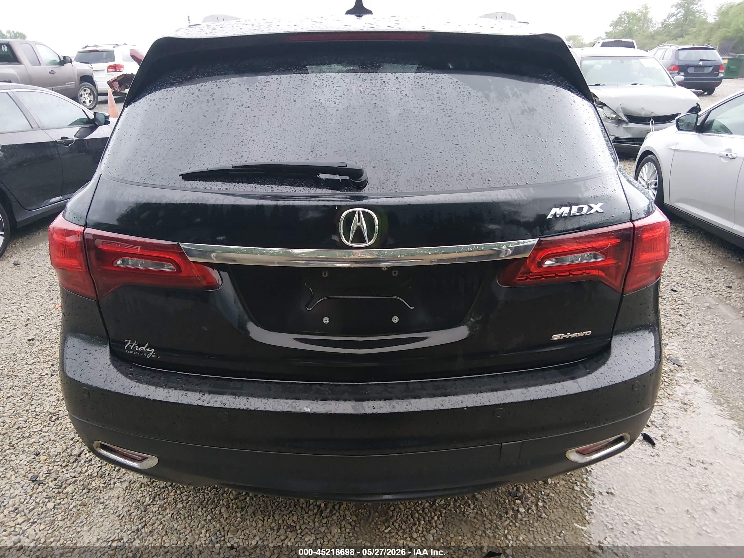2014 Acura Mdx Advance Pkg W/entertainment Pkg Black vin: 5FRYD4H85EB041370