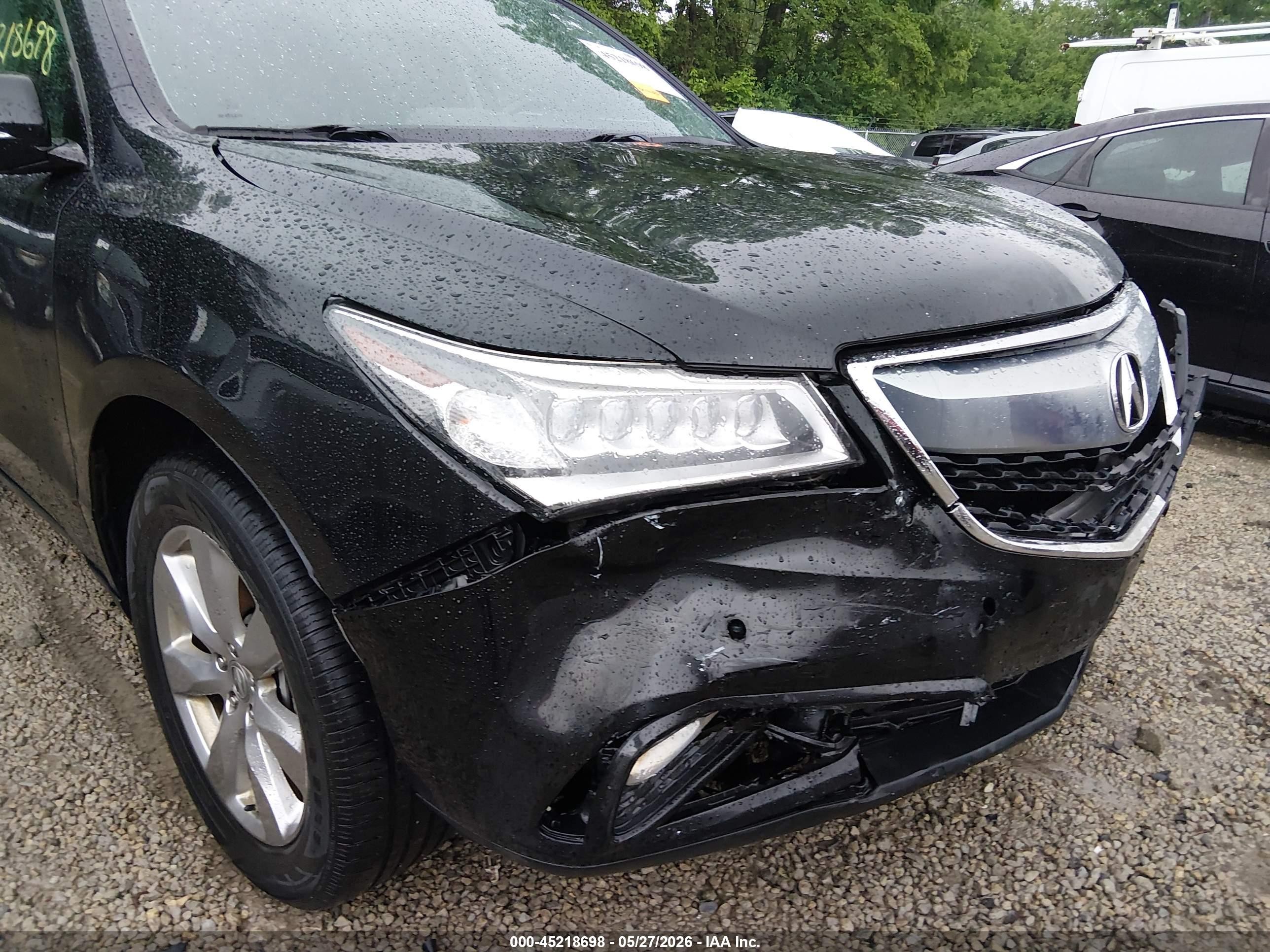 2014 Acura Mdx Advance Pkg W/entertainment Pkg Black vin: 5FRYD4H85EB041370