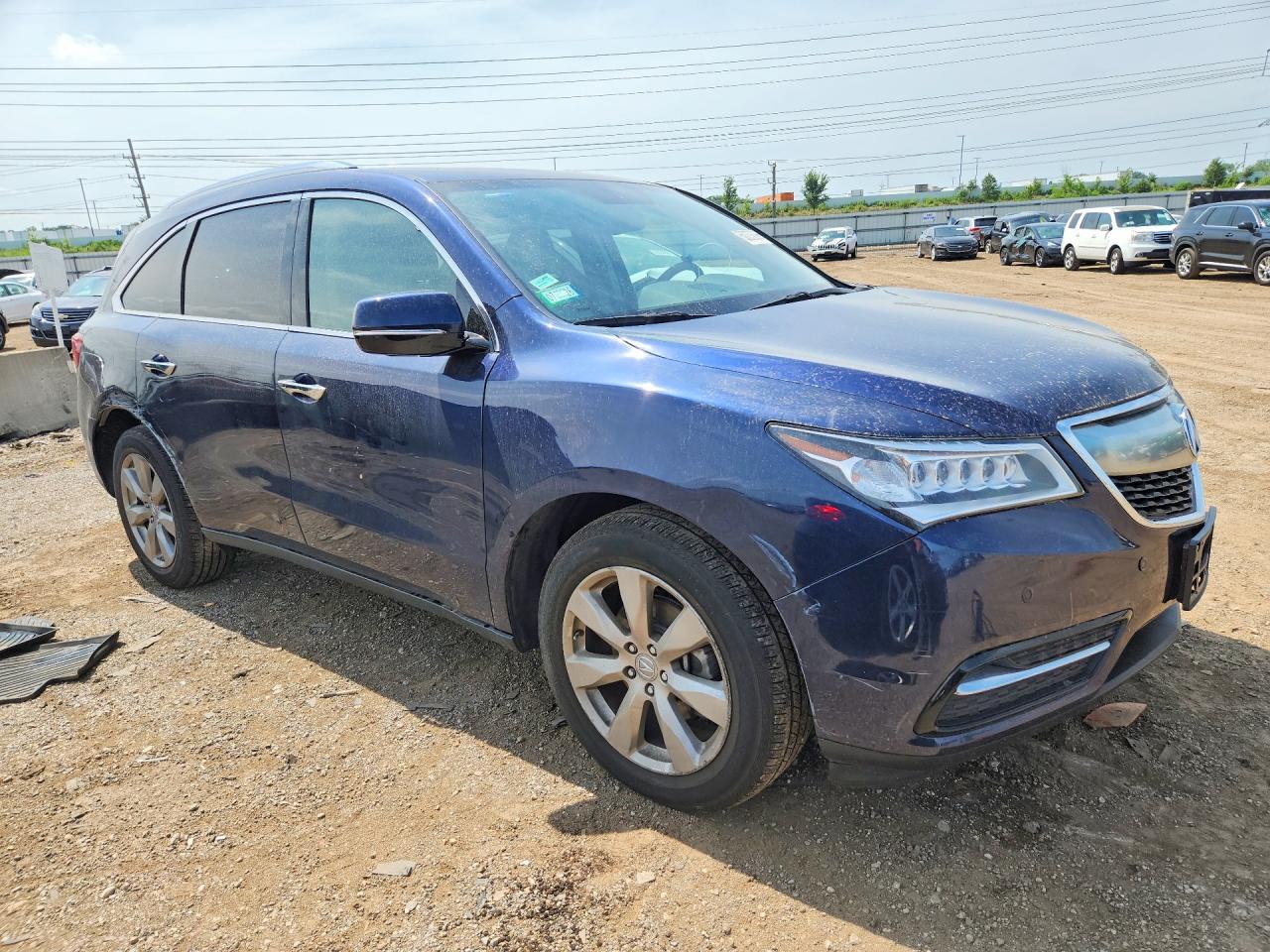 2015 Acura Mdx Advance Blue vin: 5FRYD4H85FB004434