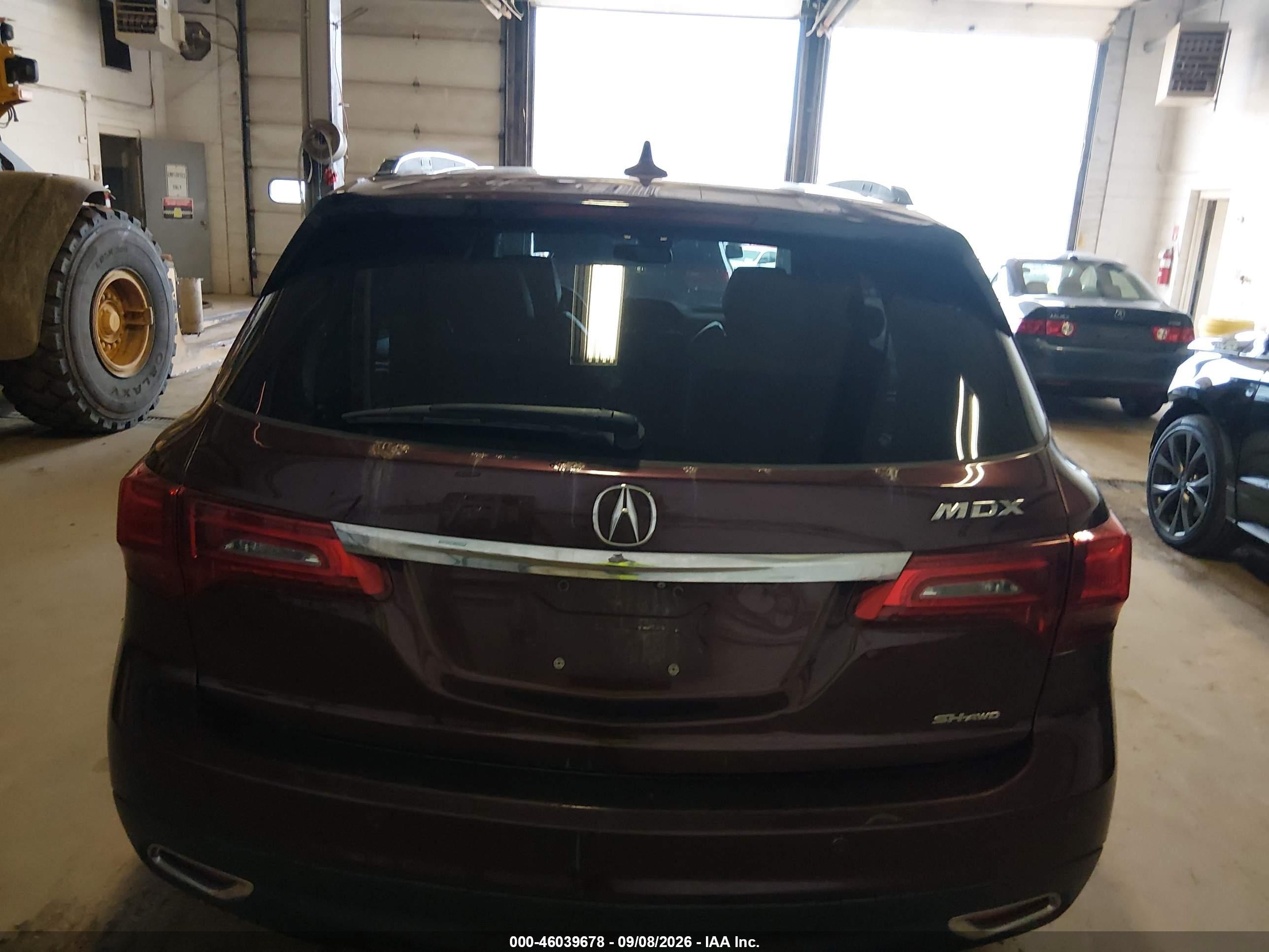 2015 Acura Mdx Advance Pkg W/entertainment Pkg Burgundy vin: 5FRYD4H86FB004832