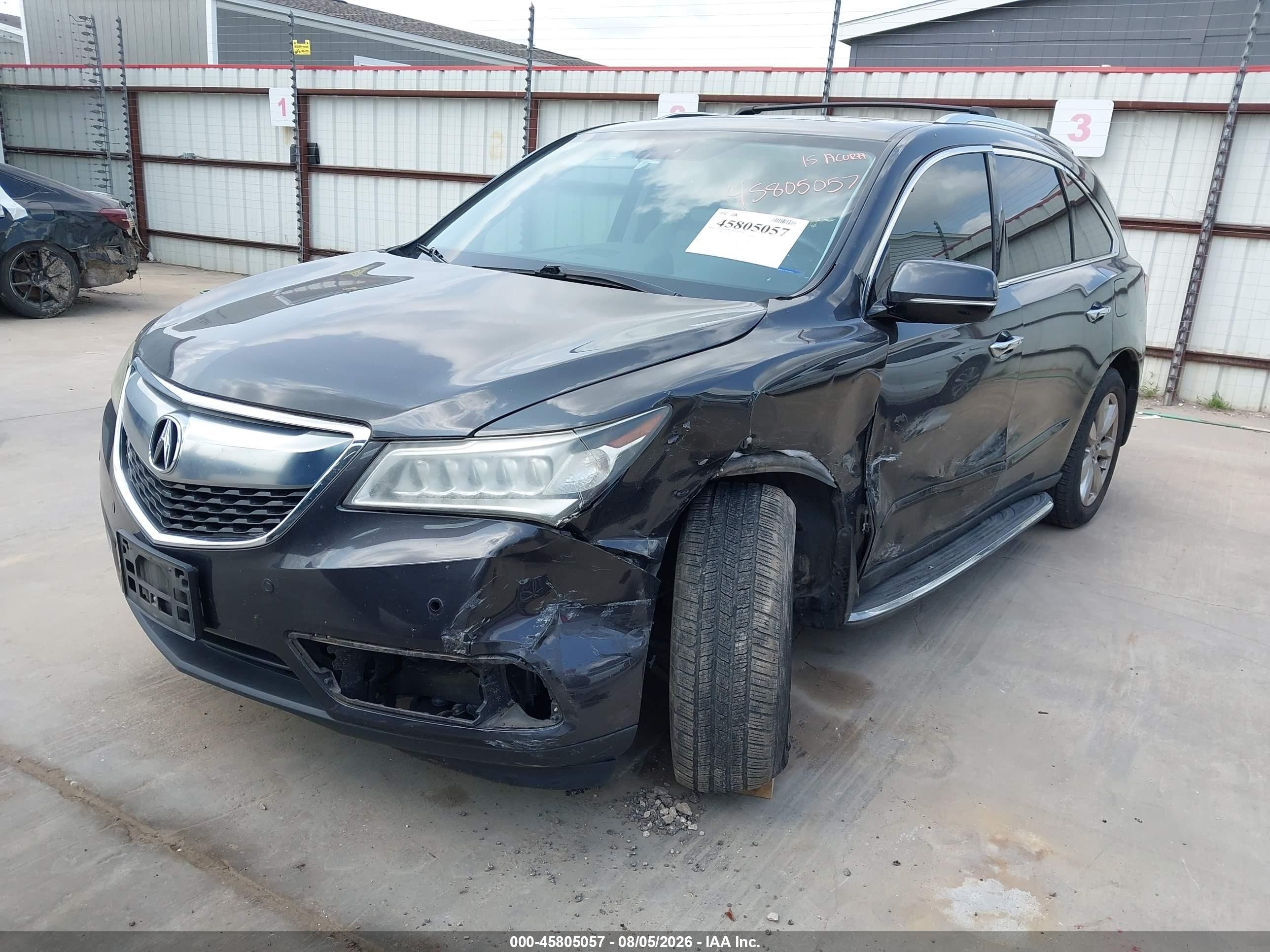 2015 Acura Mdx Advance Pkg W/entertainment Pkg Gray vin: 5FRYD4H86FB015099