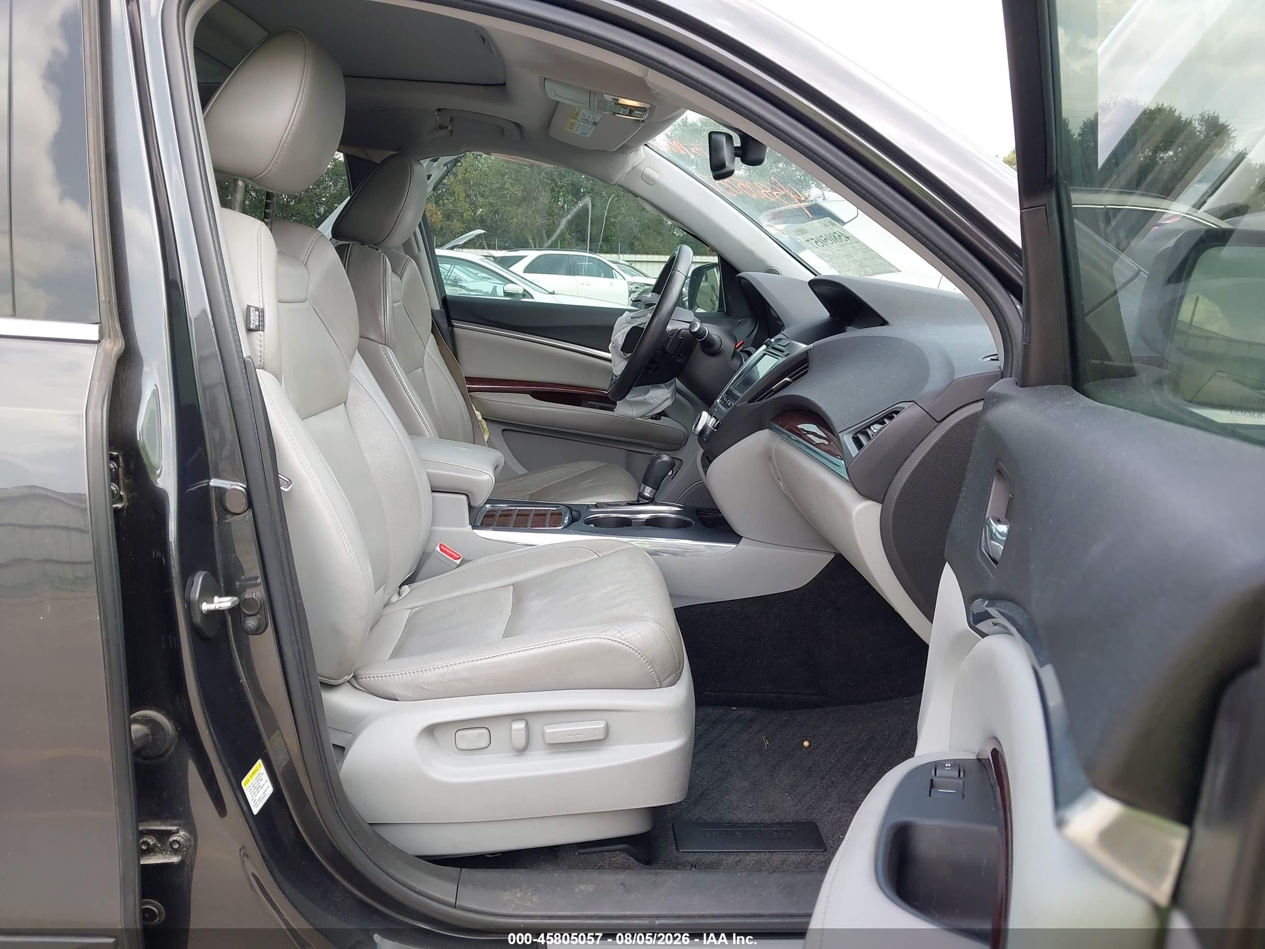 2015 Acura Mdx Advance Pkg W/entertainment Pkg Gray vin: 5FRYD4H86FB015099