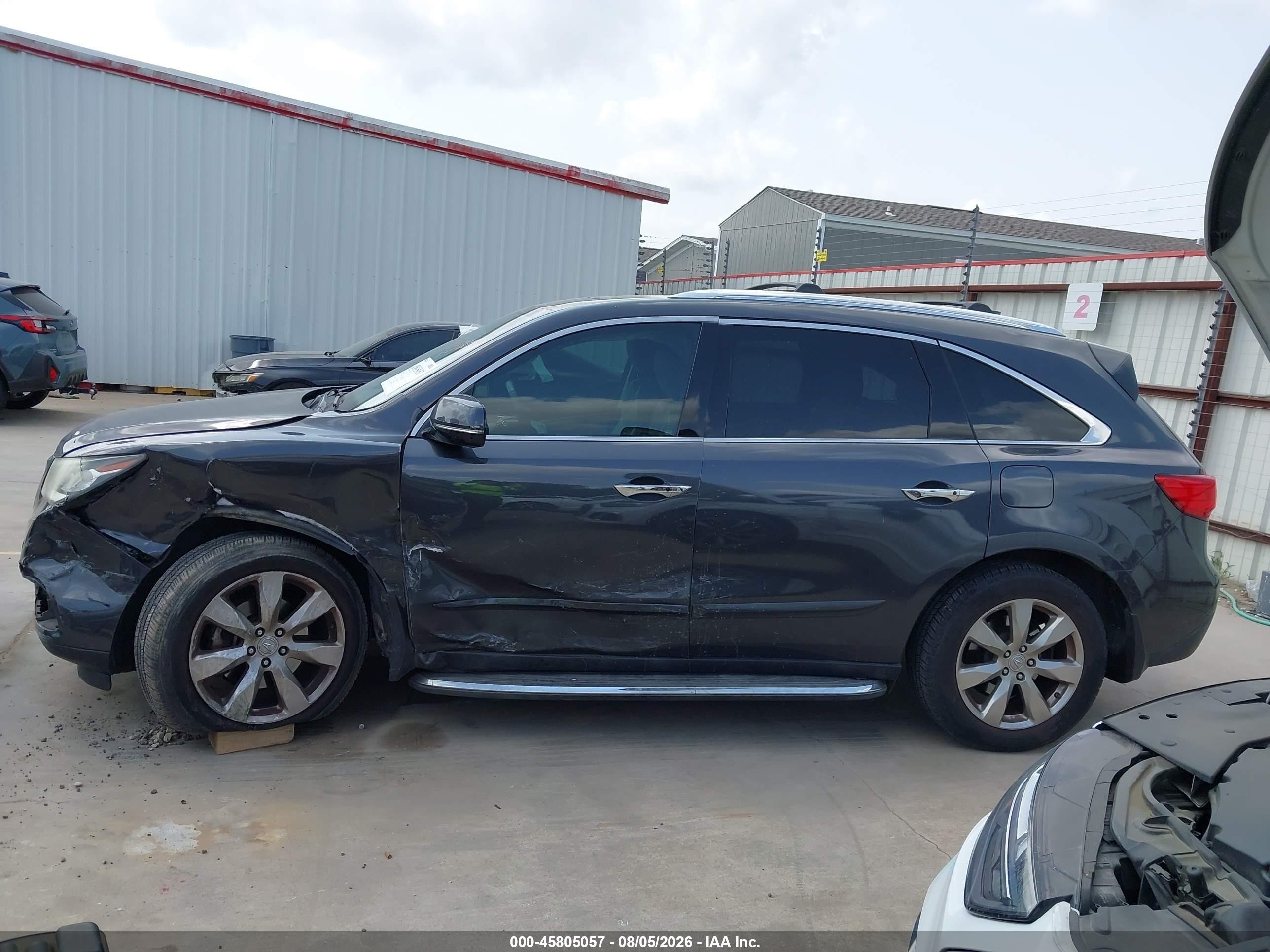 2015 Acura Mdx Advance Pkg W/entertainment Pkg Gray vin: 5FRYD4H86FB015099