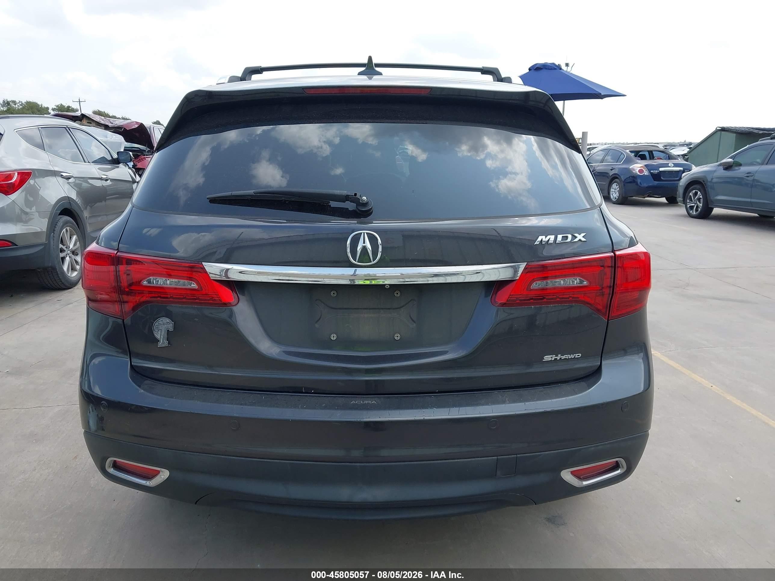 2015 Acura Mdx Advance Pkg W/entertainment Pkg Gray vin: 5FRYD4H86FB015099